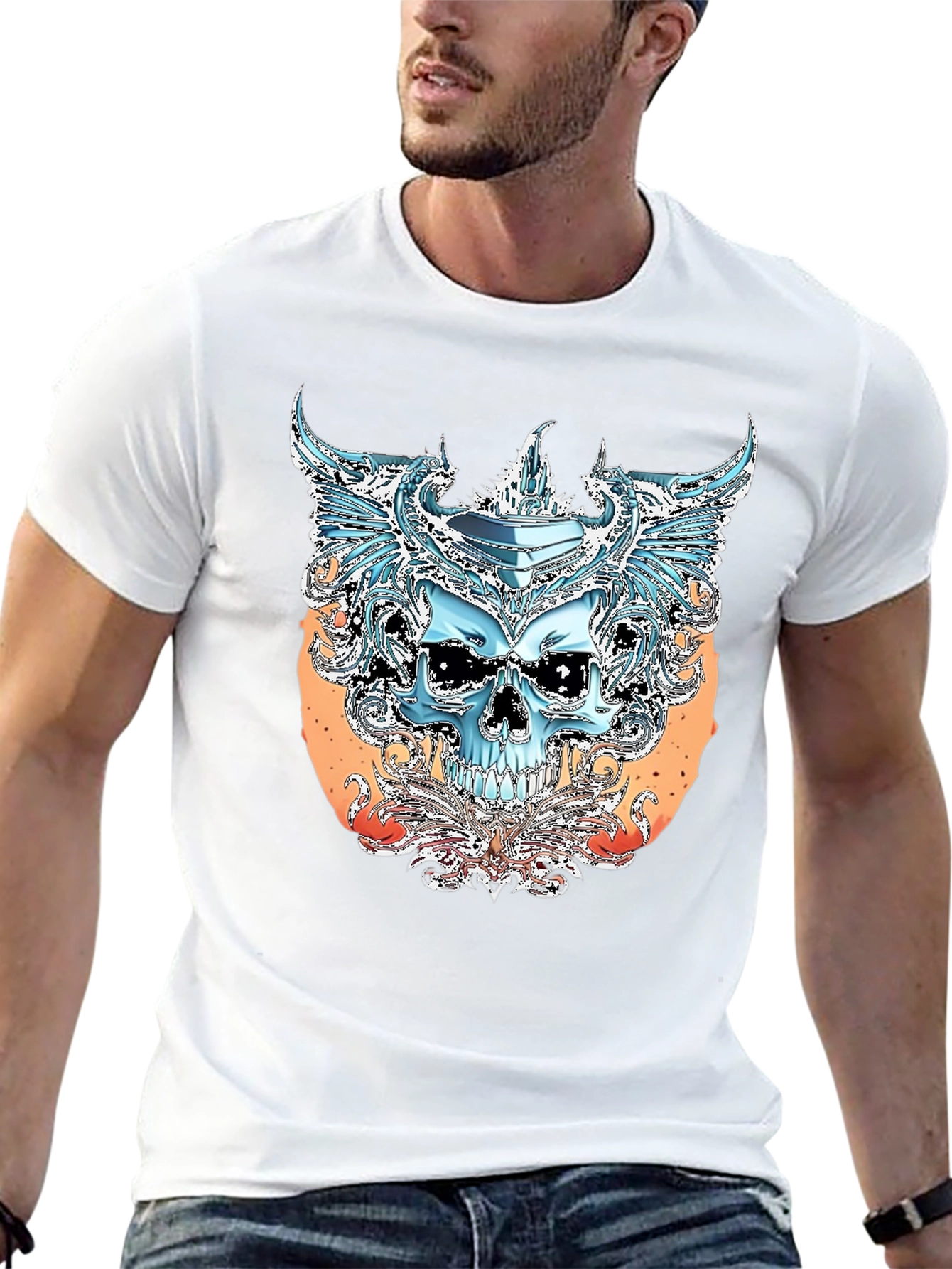 Skull Graphic Tee - Edgy Streetwear