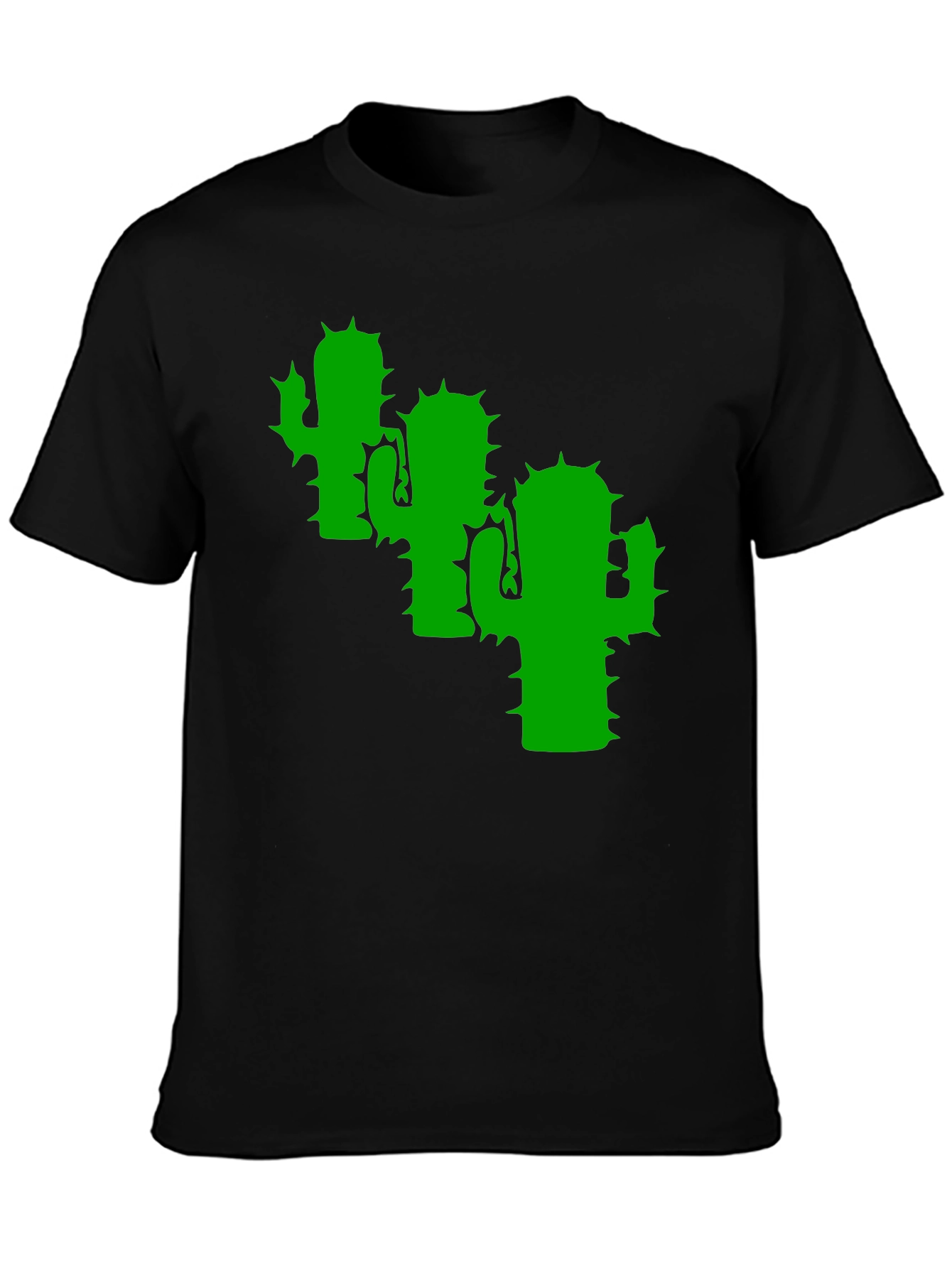 Cactus Graphic Tee - Modern Black T-Shirt