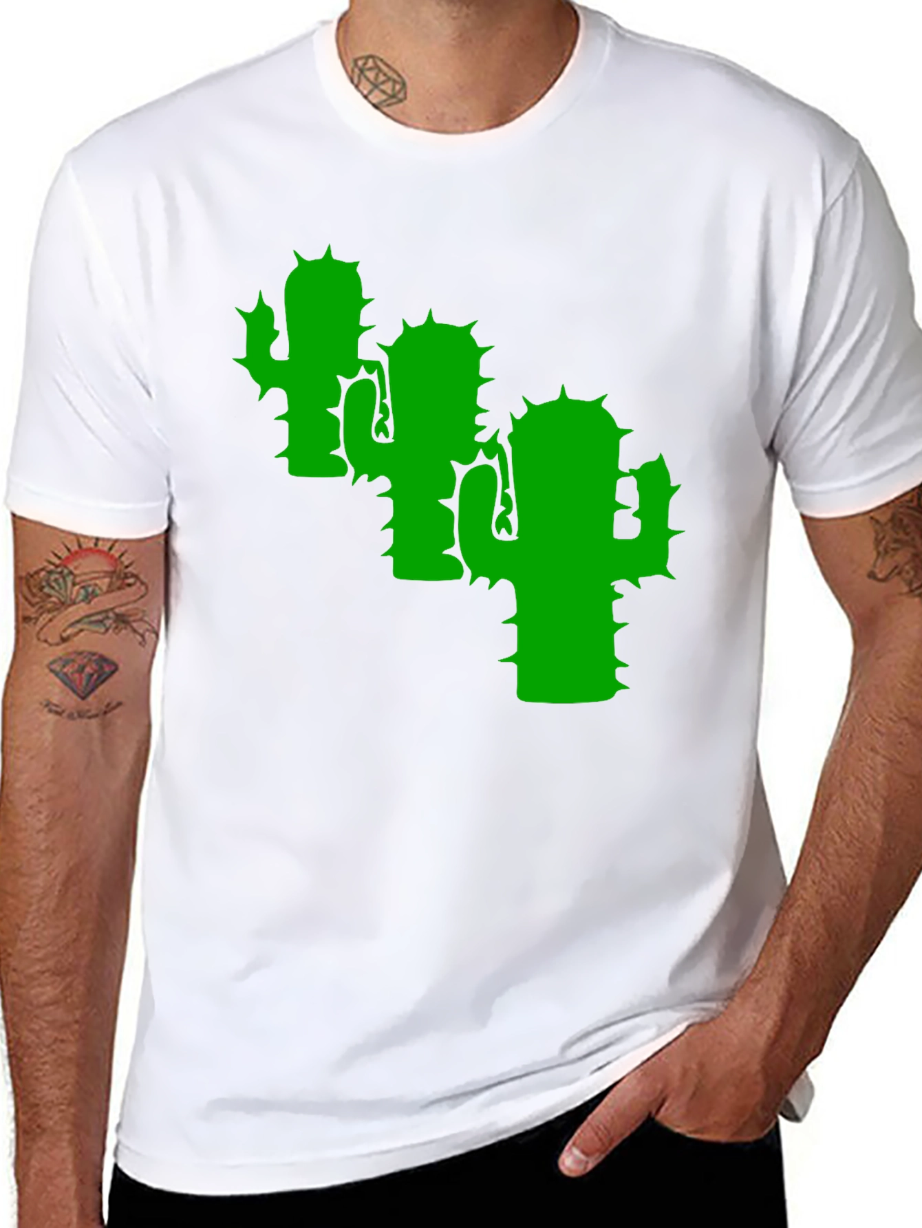 Cactus Graphic Tee - Modern Black T-Shirt