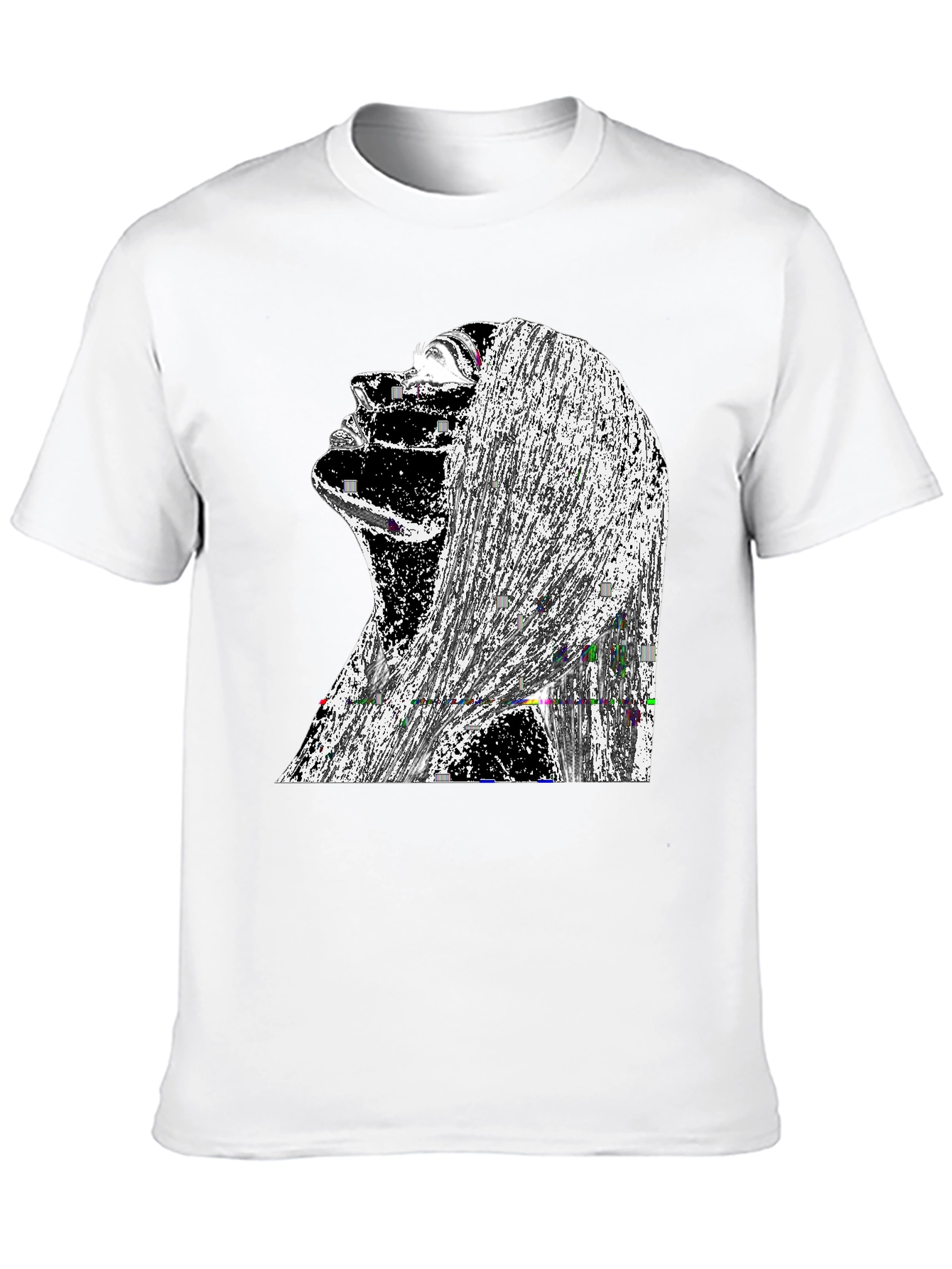 Abstract Woman Graphic Black T-Shirt
