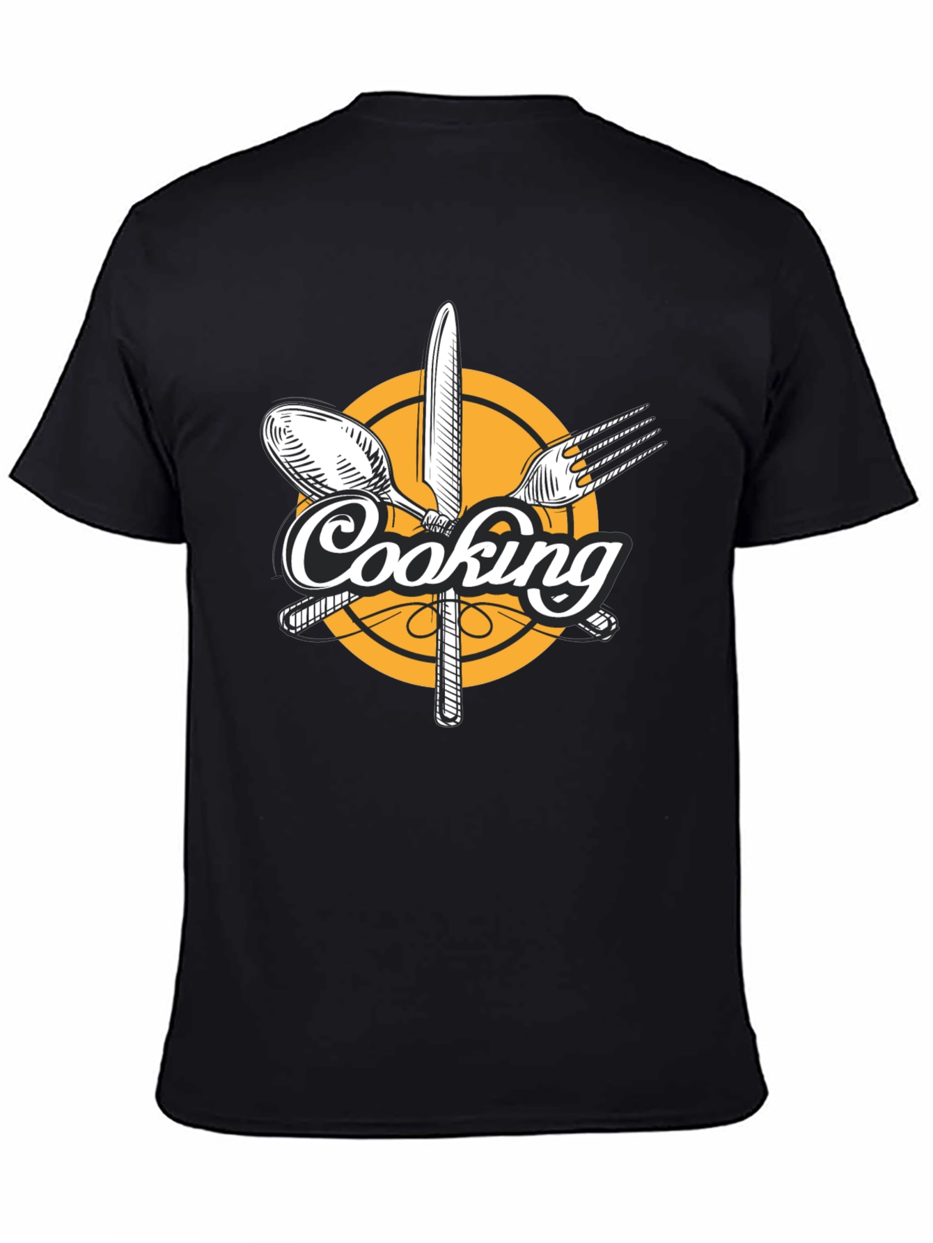 Cooking Graphic Black T-Shirt
