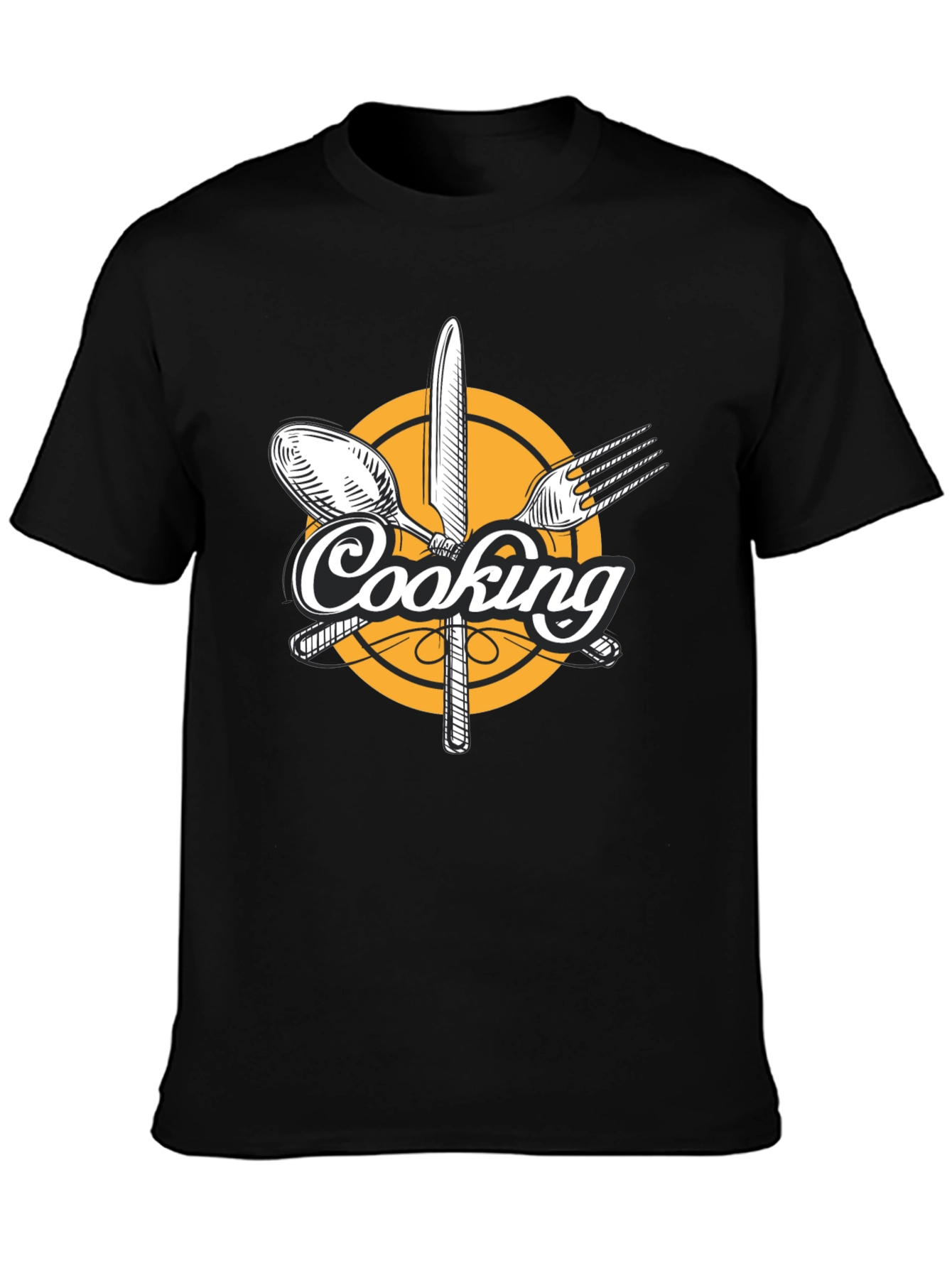 Cooking Graphic Black T-Shirt