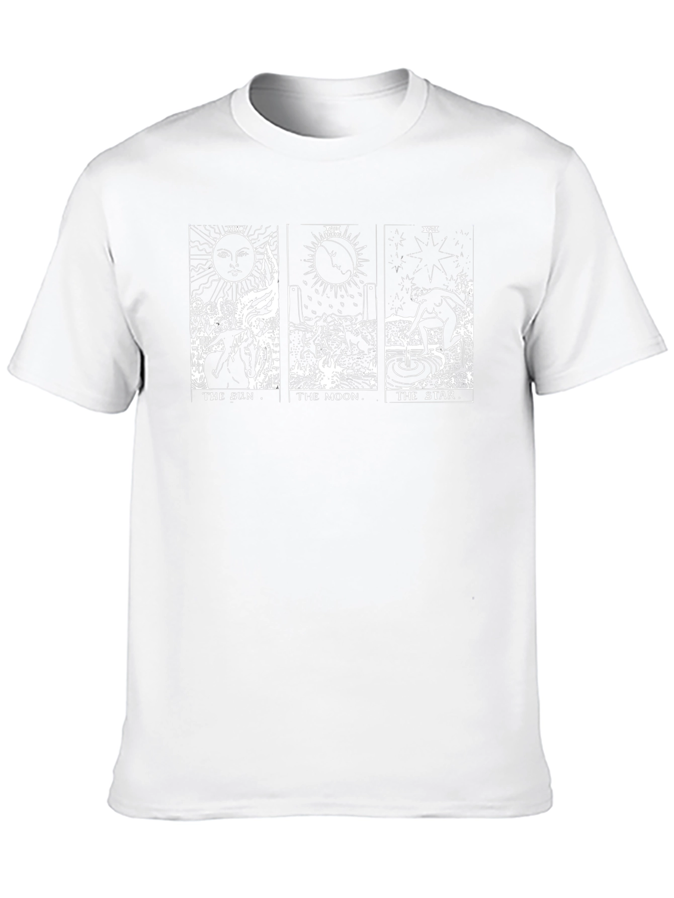 Tarot Card T-Shirt: Sun Moon & Star Design