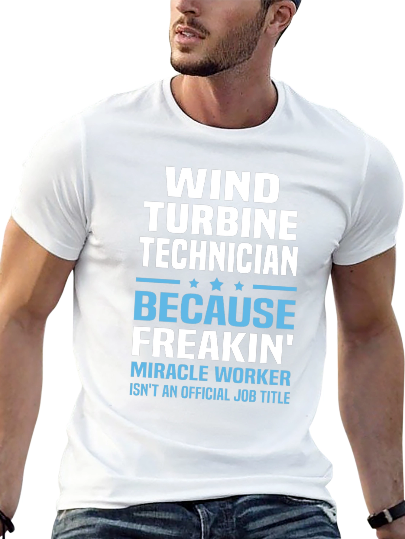 Wind Turbine Technician Funny Job Title T-Shirt