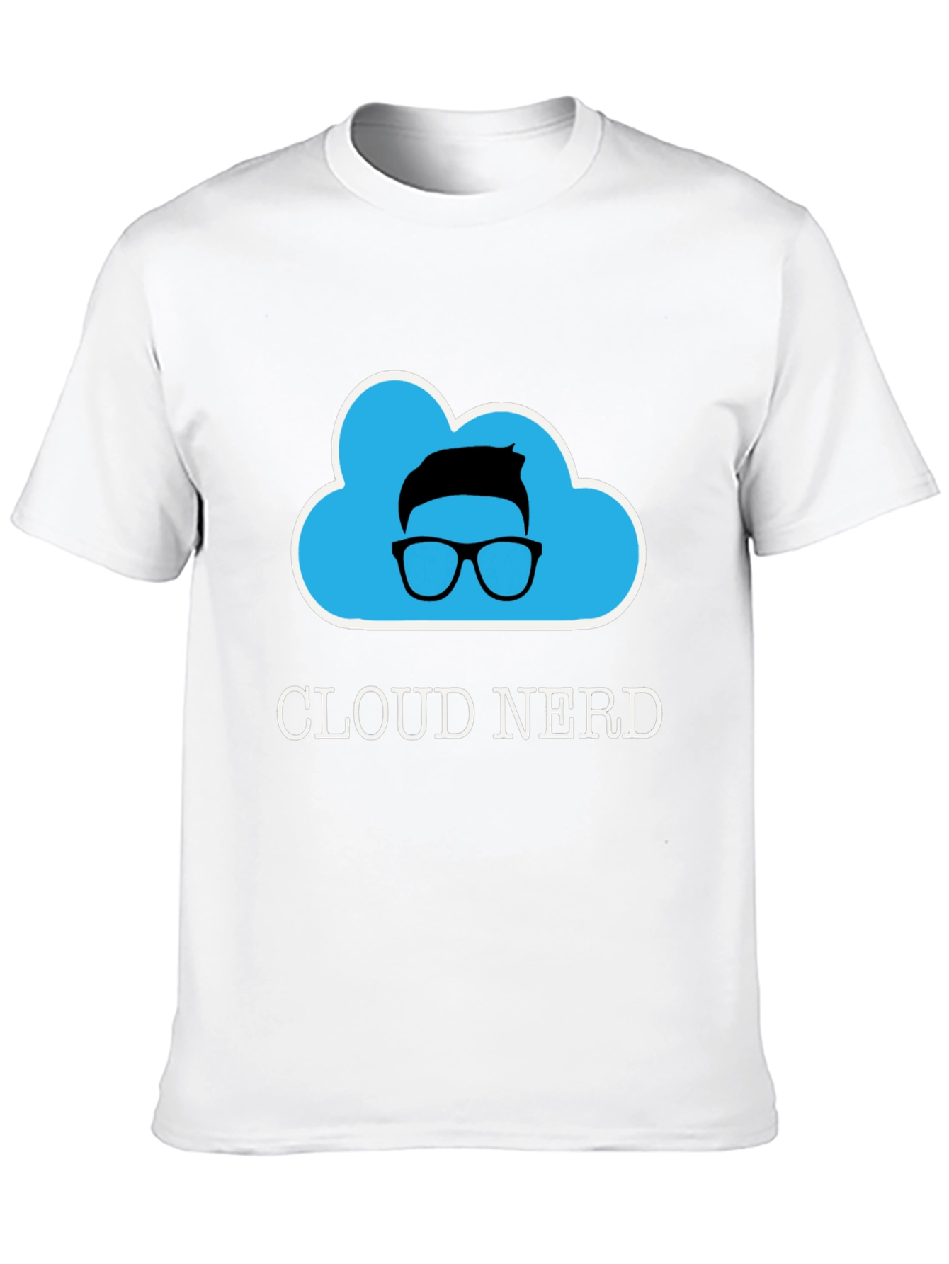 Cloud Nerd Graphic Tee - Black Cotton T-Shirt