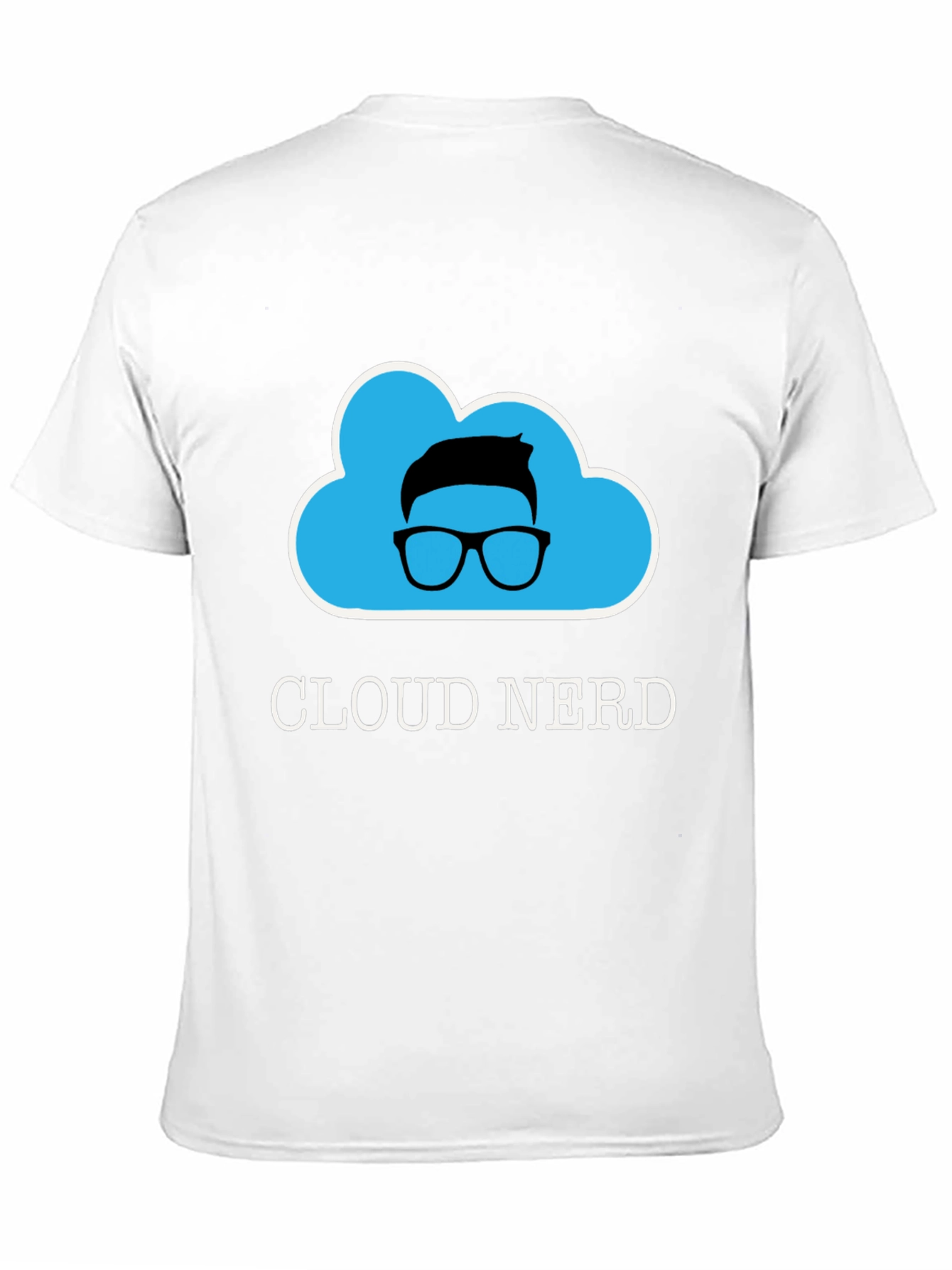 Cloud Nerd Graphic Tee - Black Cotton T-Shirt