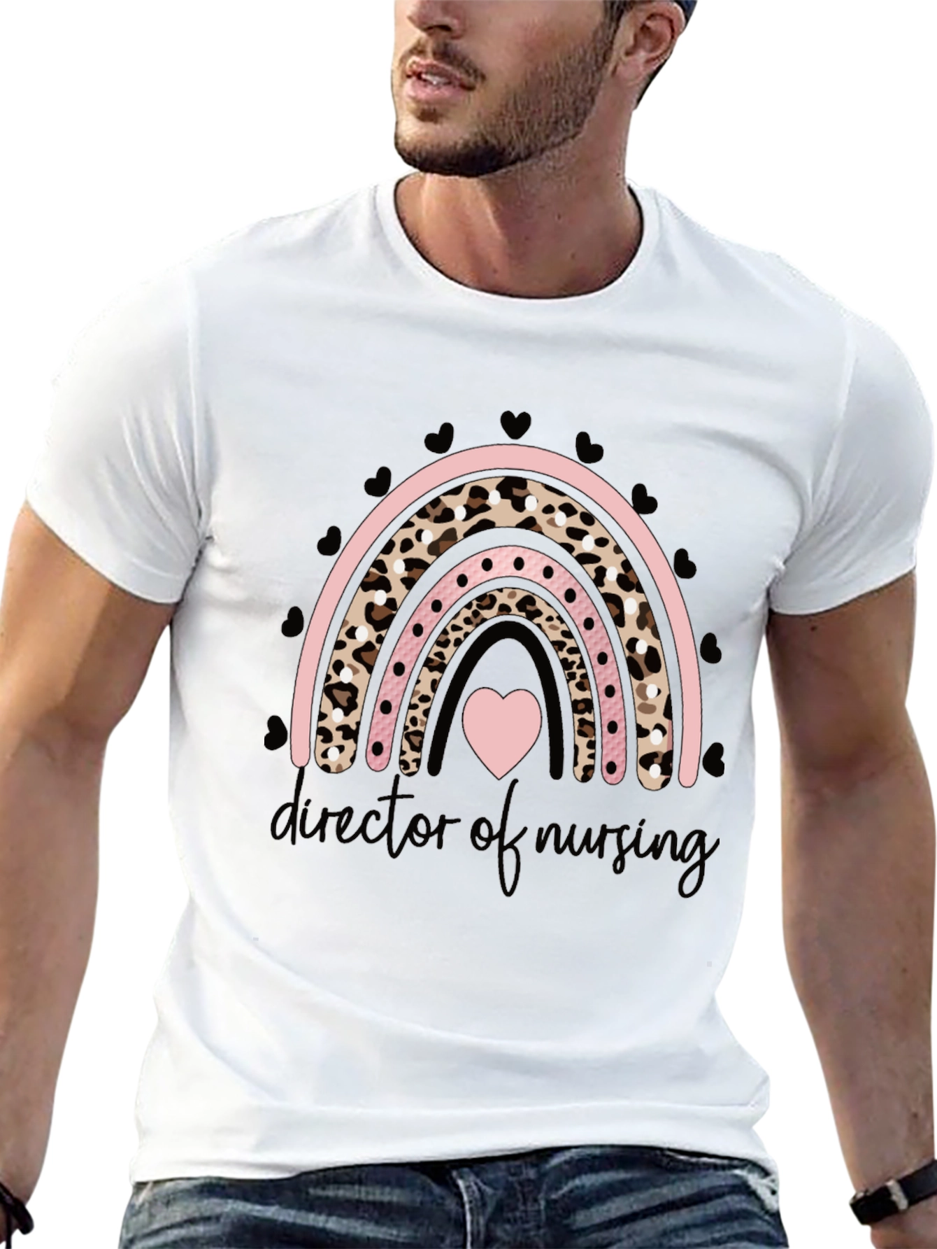 Director of Nursing Rainbow Graphic Tee