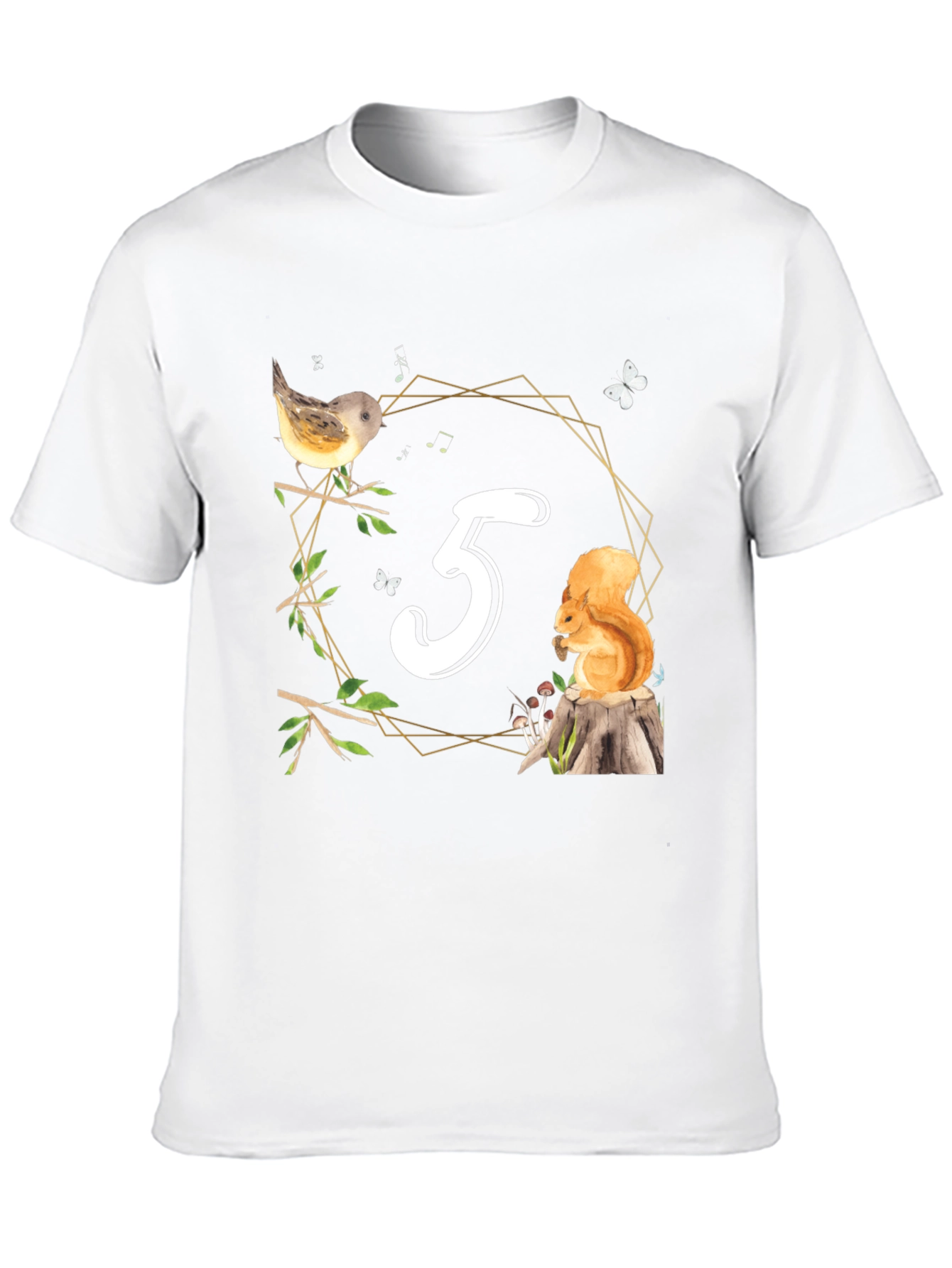 Cute Number 3 Birthday Forest Animal T-Shirt