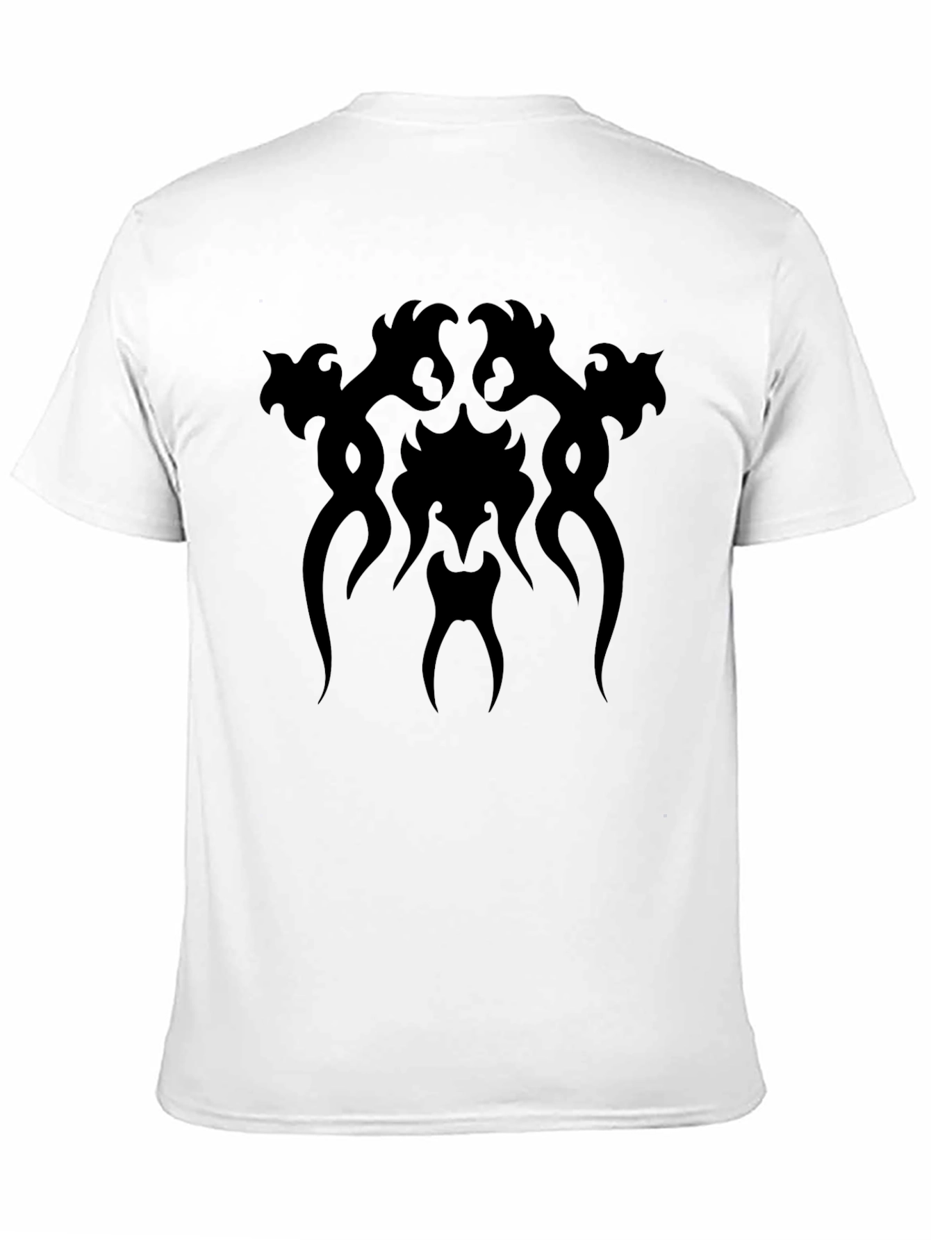 Black Graphic Tee - Abstract Tribal Design