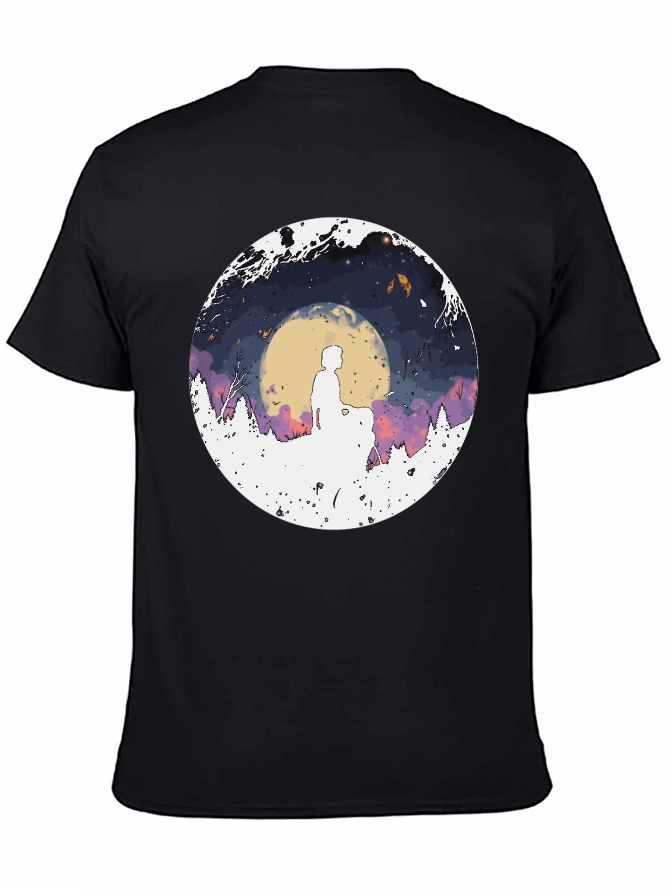 Silhouette Moon Graphic Mens Tee