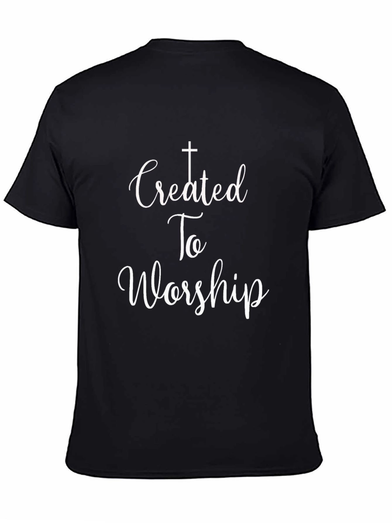 Created To Worship Black Tee Christian Apparel