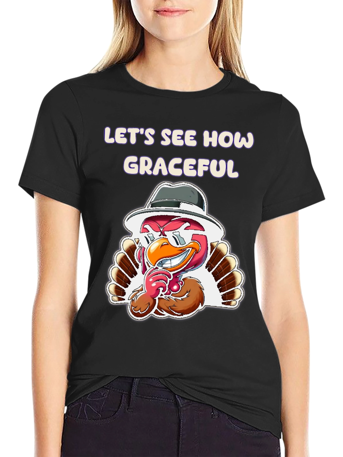 Graceful Turkey Graphic T-Shirt