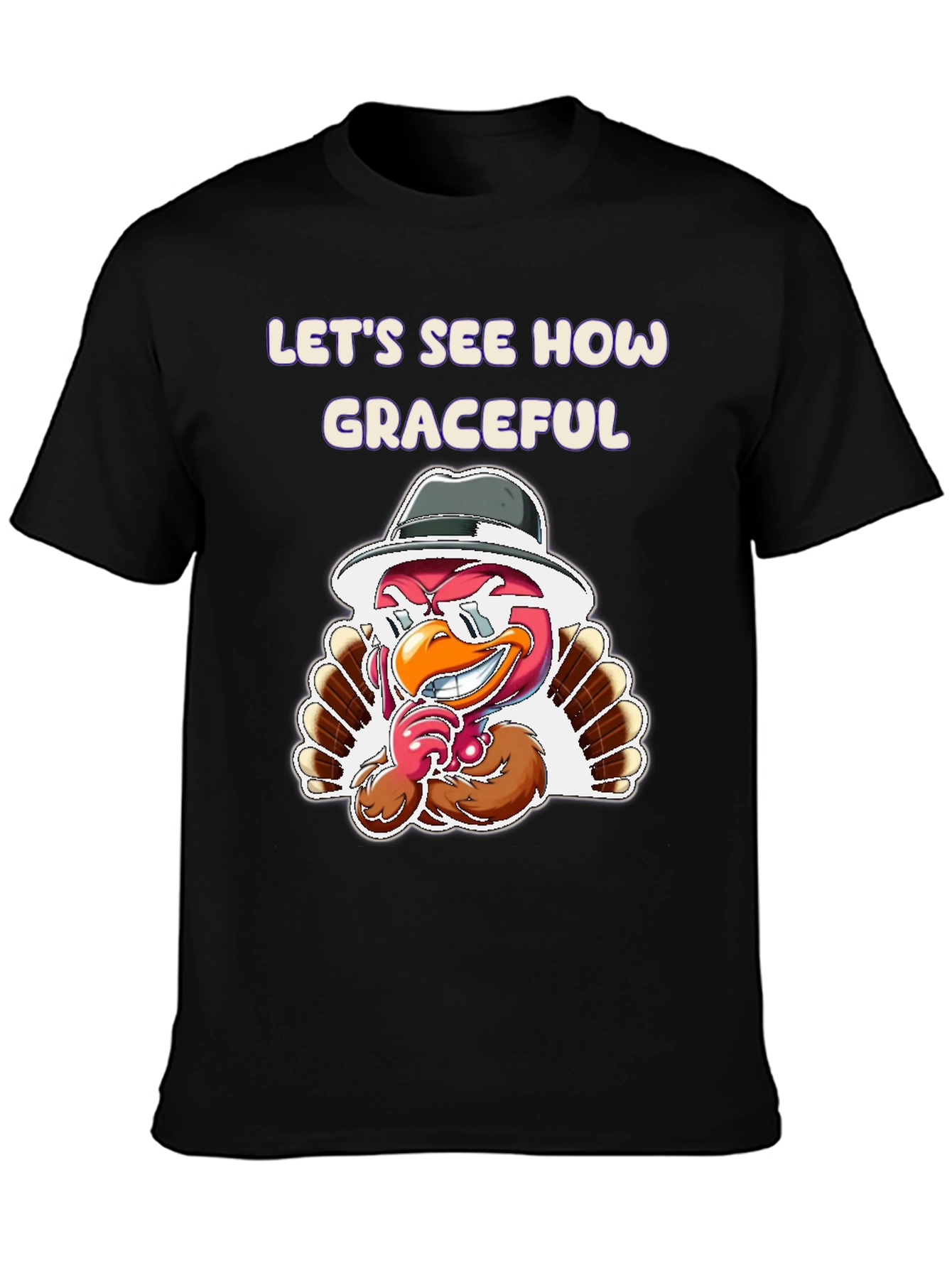 Graceful Turkey Graphic T-Shirt