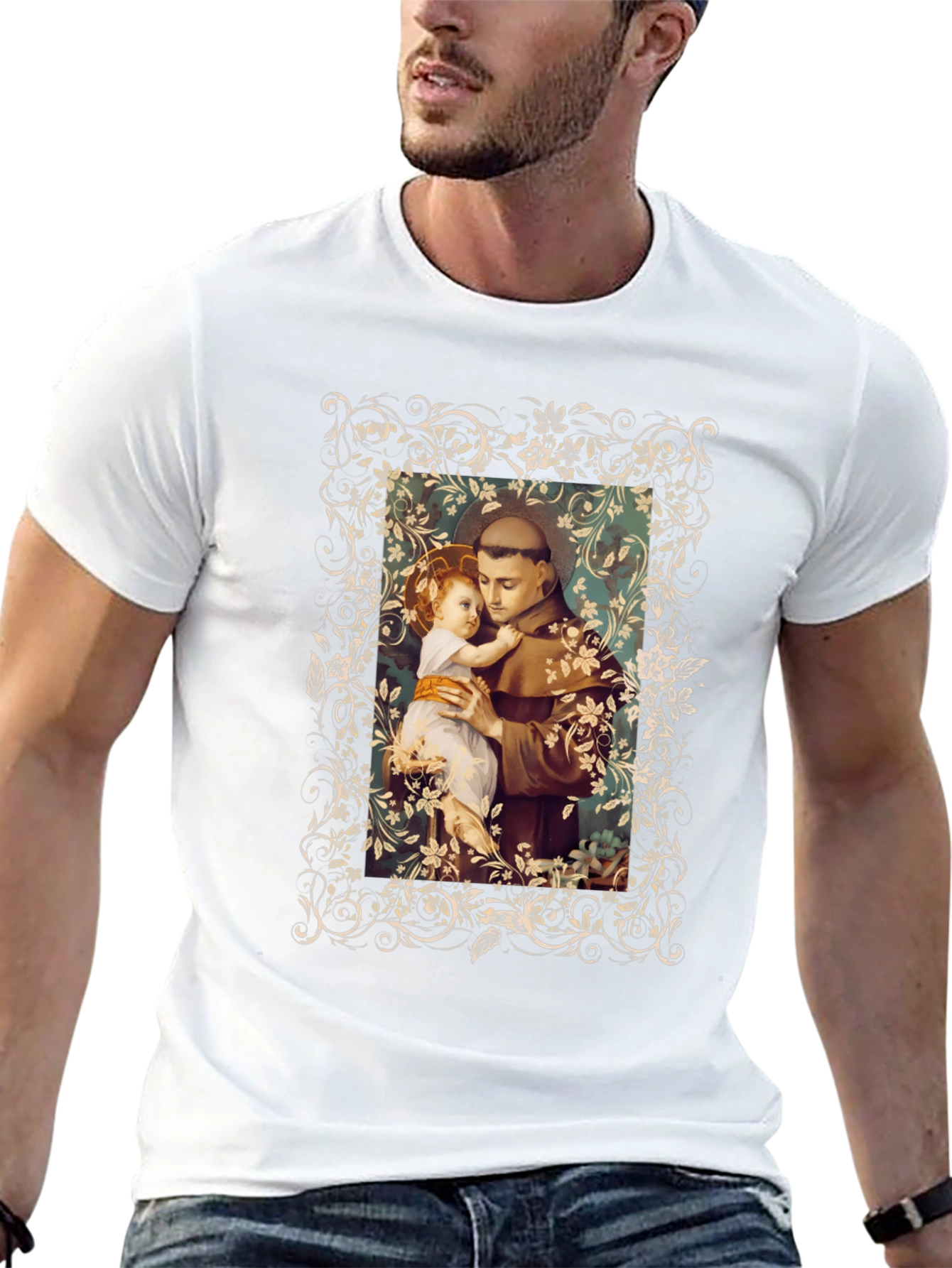 Saint Anthony & Baby Jesus Graphic T-Shirt