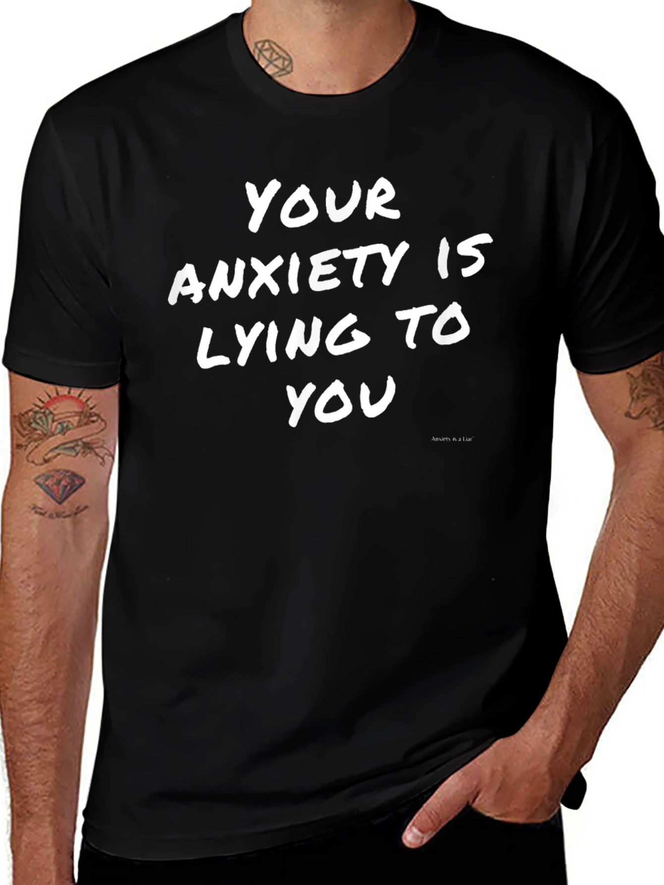 Anxiety Truth Mens Black T-Shirt