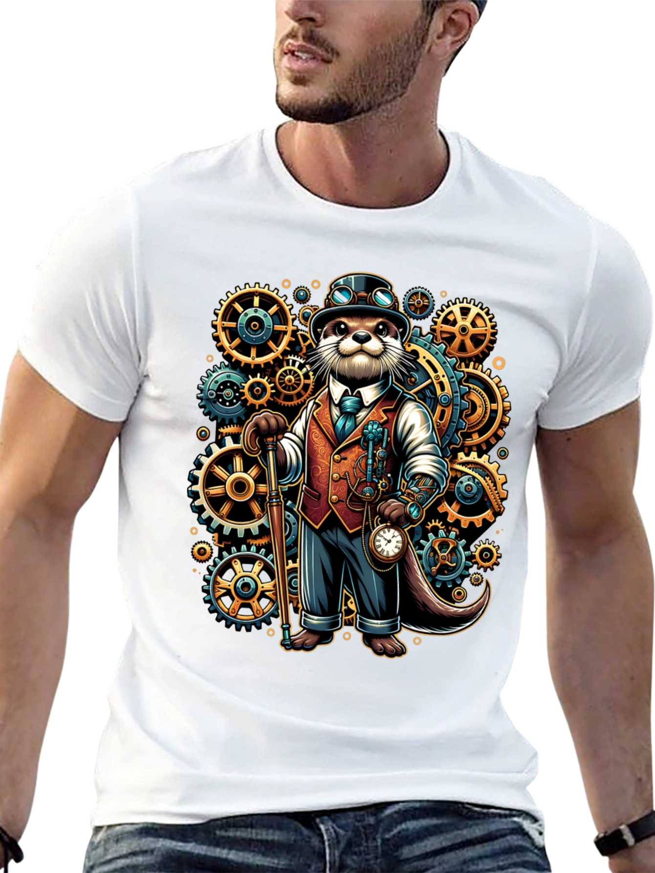 Steampunk Otter Graphic Tee