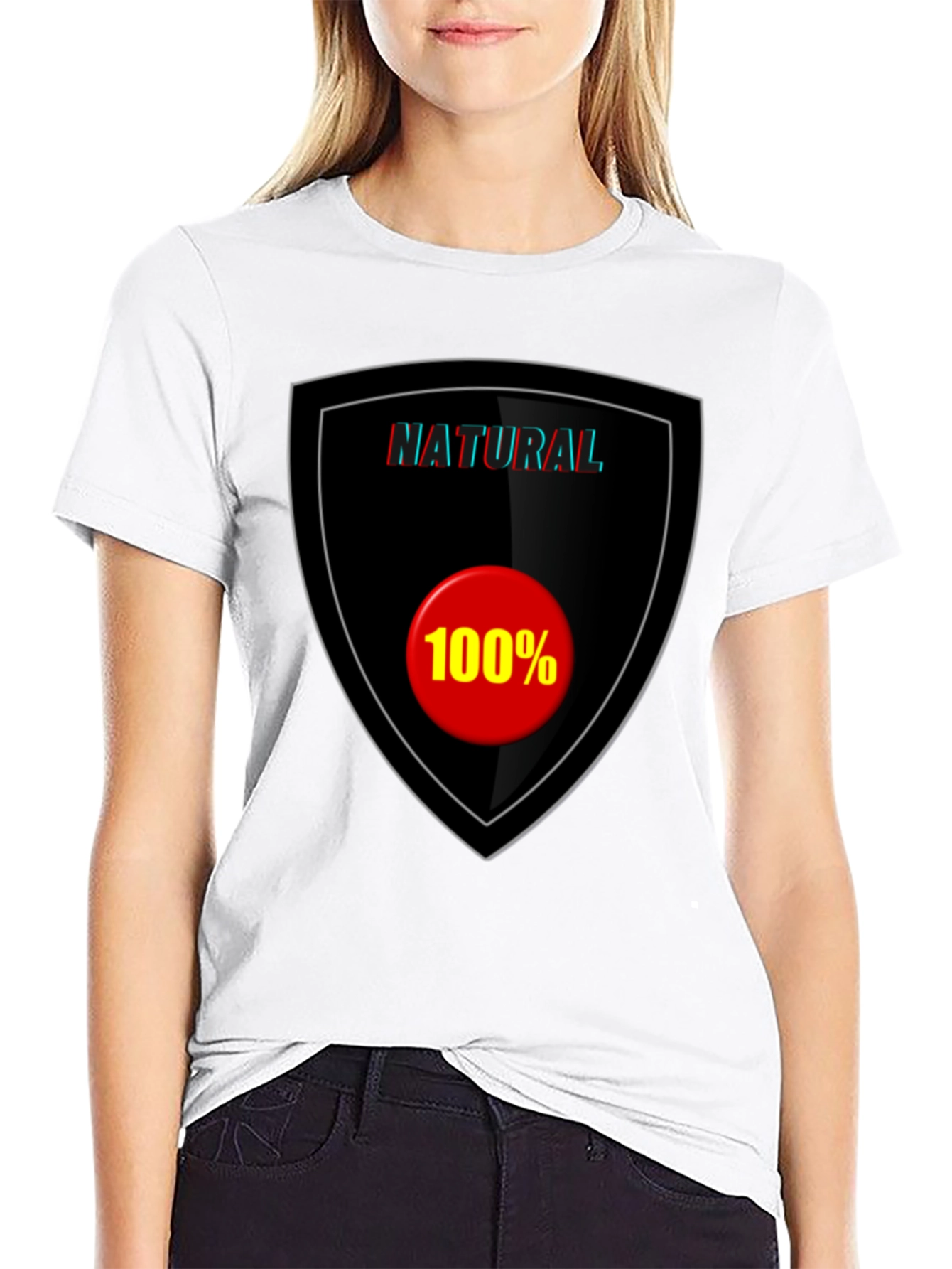 100% Natural Black T-Shirt