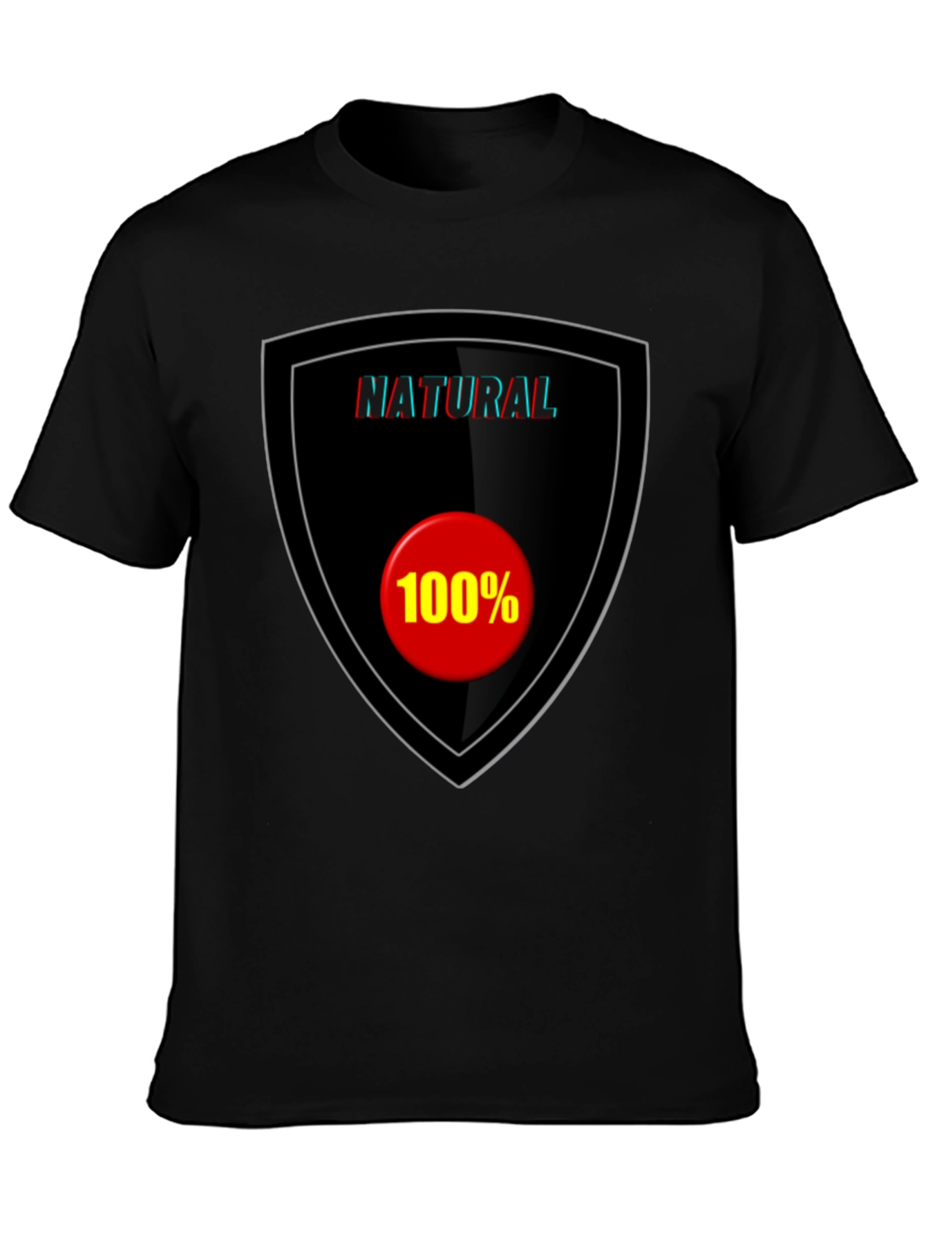 100% Natural Black T-Shirt
