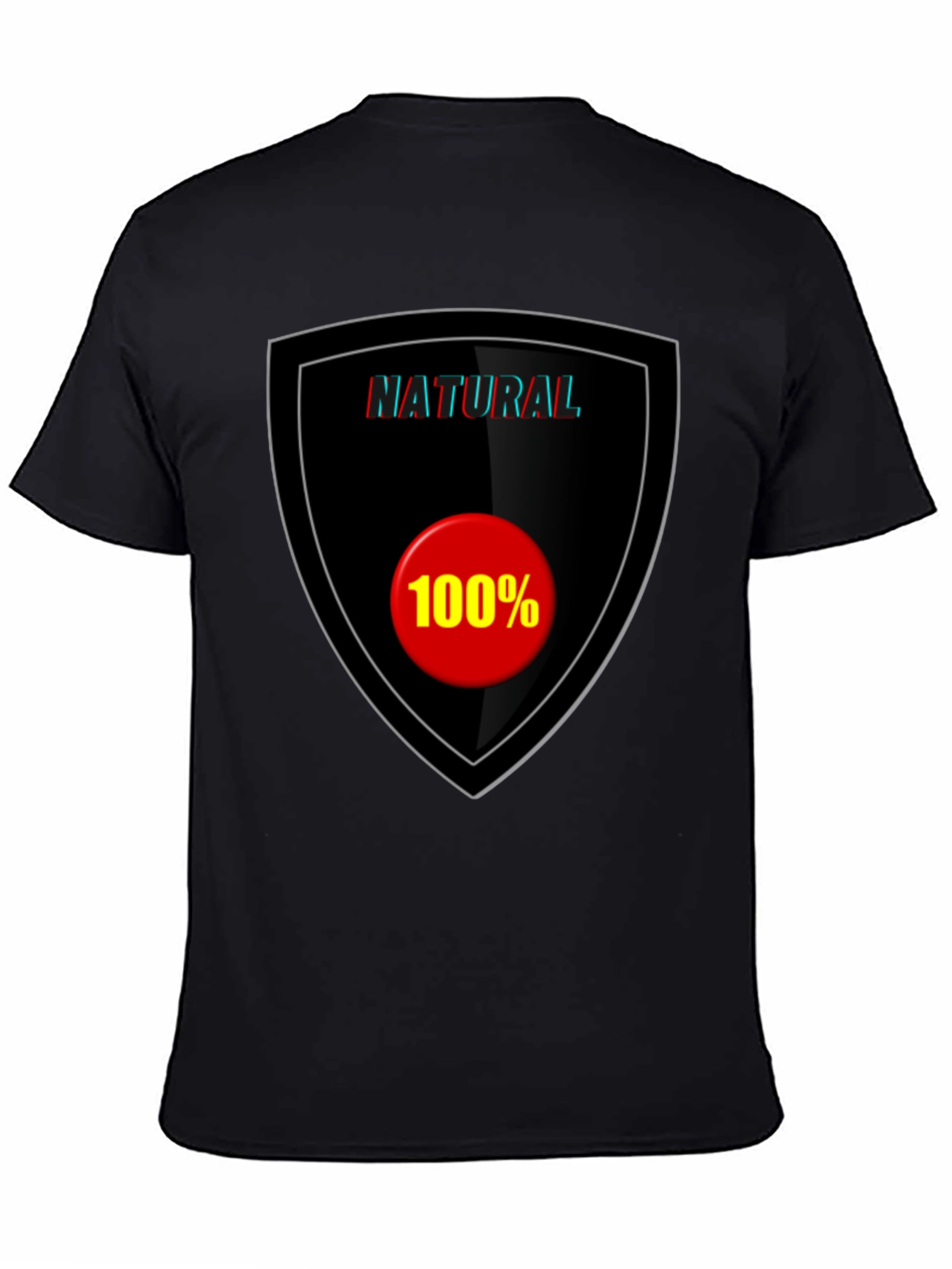 100% Natural Black T-Shirt