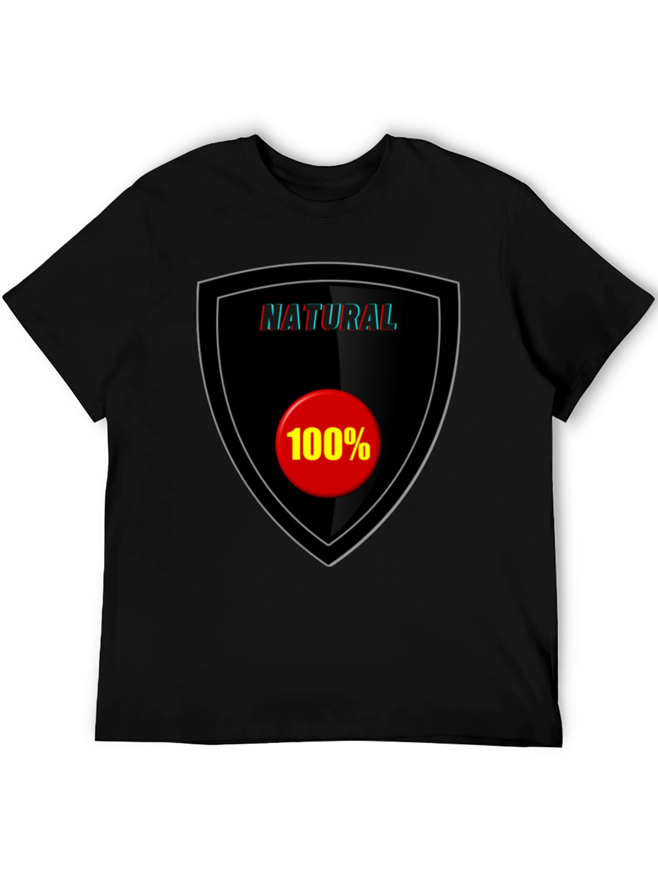 100% Natural Black T-Shirt