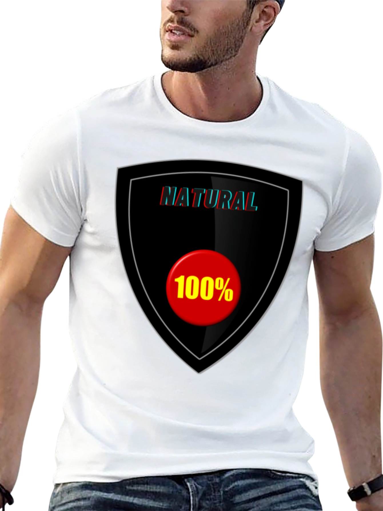 100% Natural Black T-Shirt