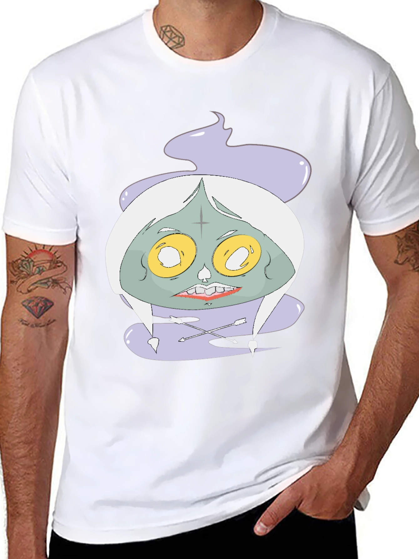 Spooky Graphic Tee - Unique Cartoon Zombie Design