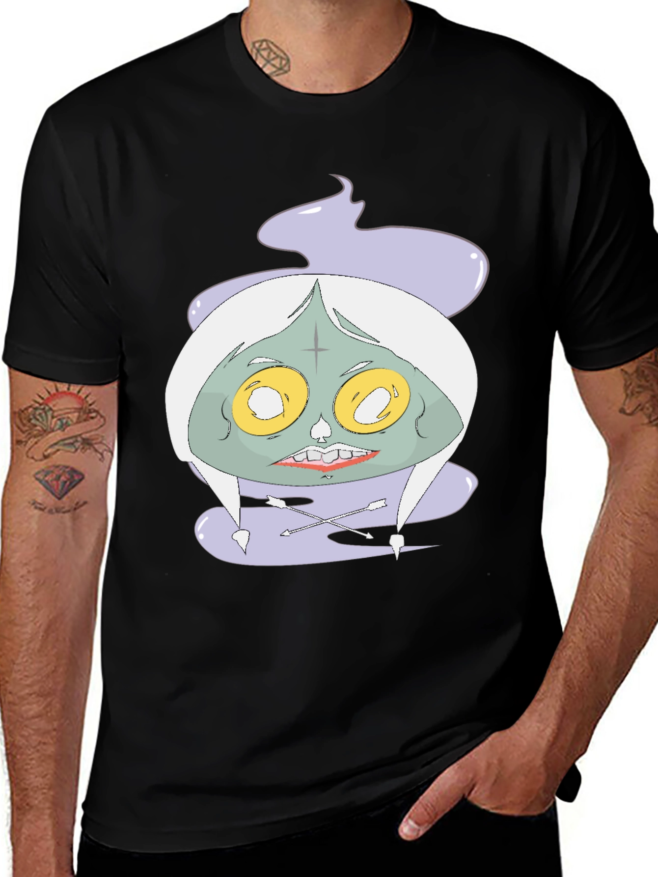 Spooky Graphic Tee - Unique Cartoon Zombie Design
