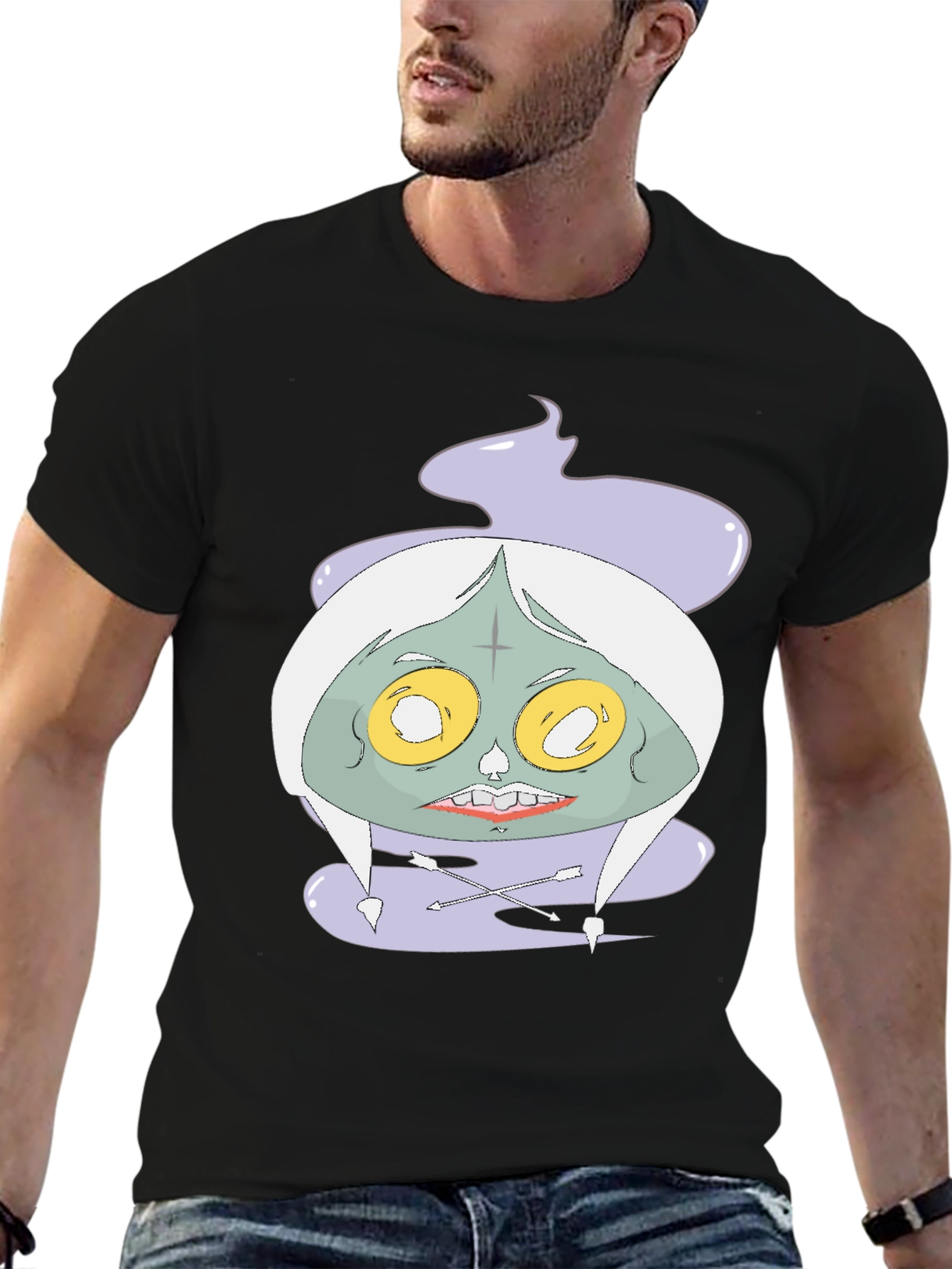 Spooky Graphic Tee - Unique Cartoon Zombie Design