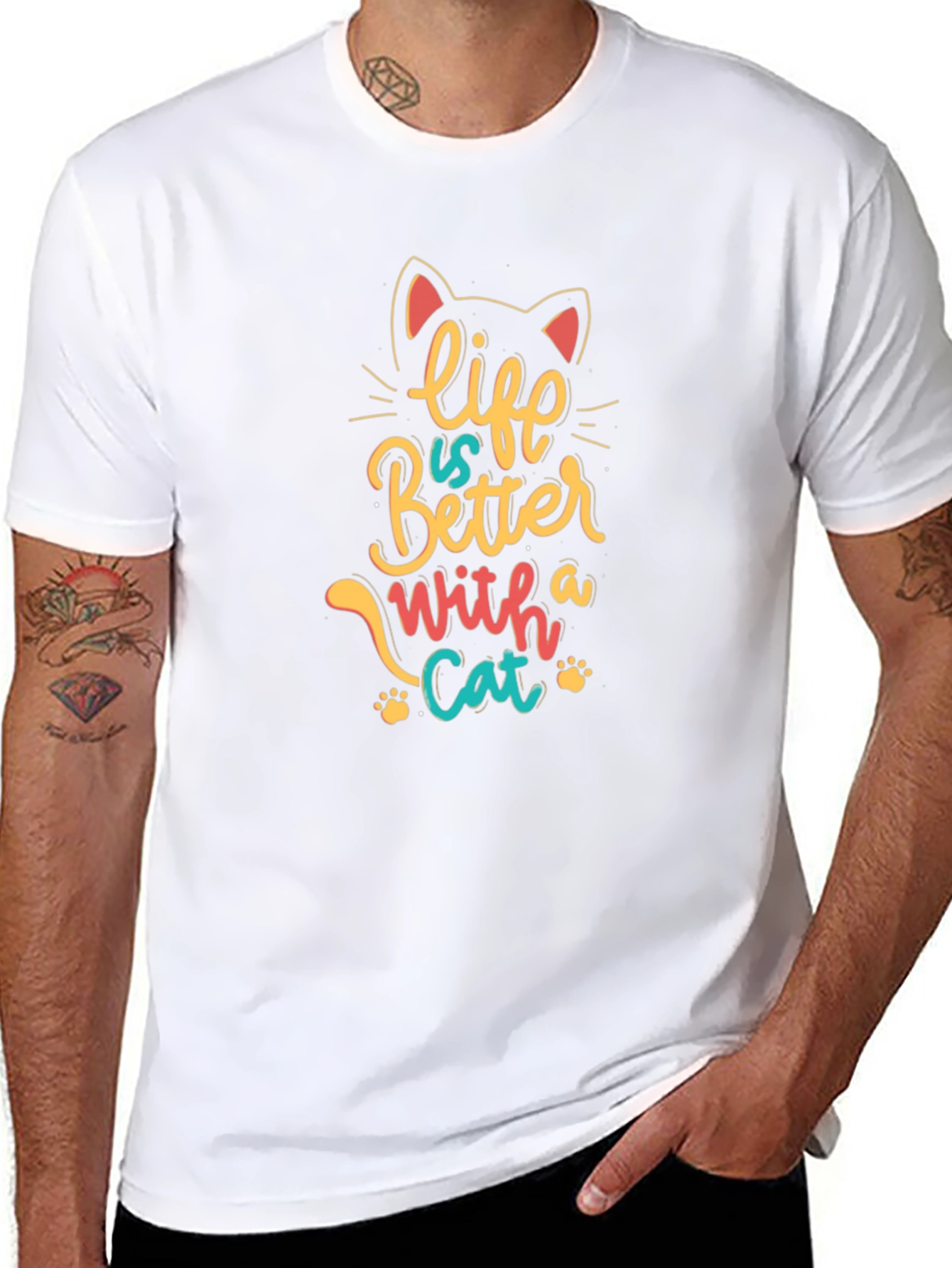 Life is Better with a Cat Graphic Tee