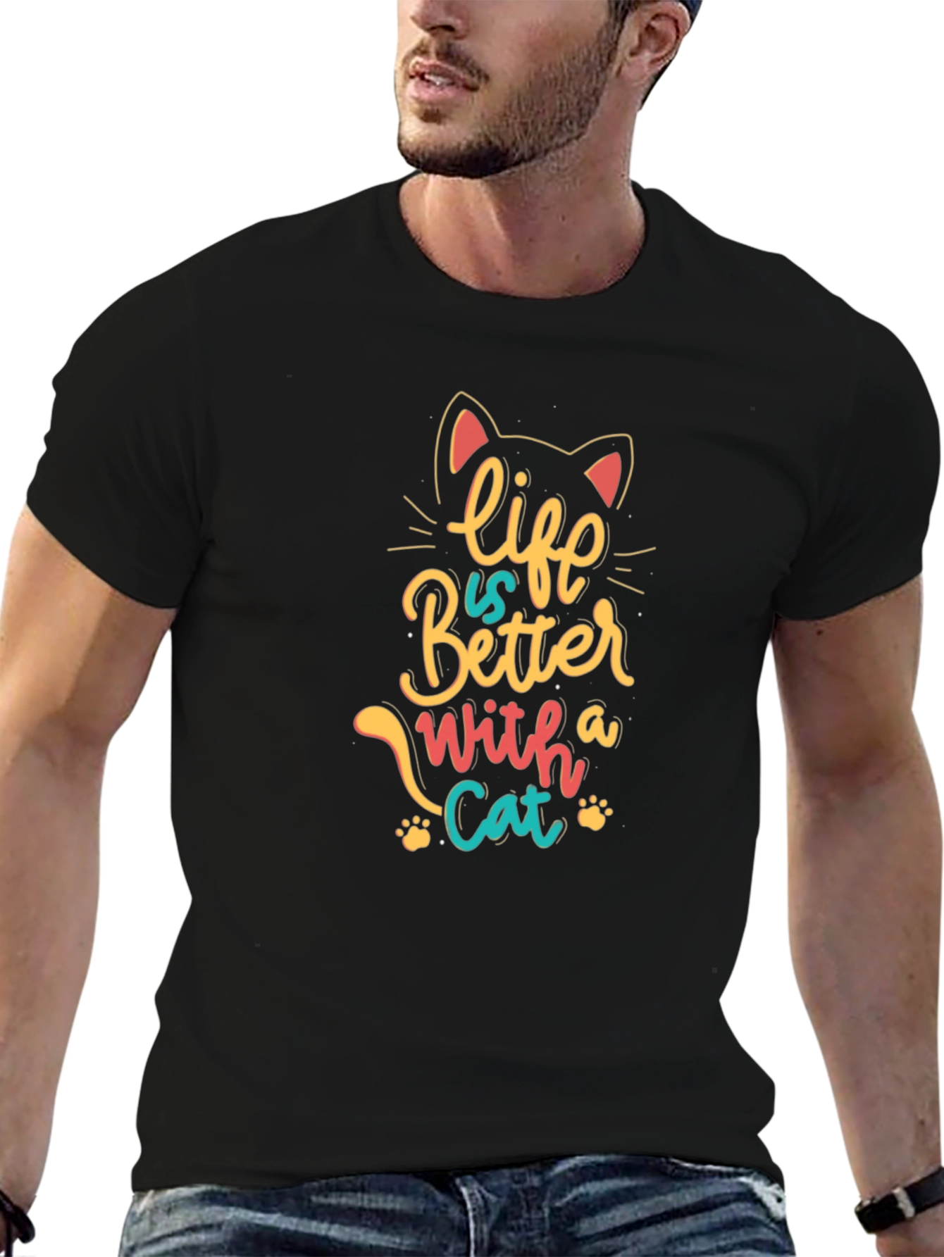 Life is Better with a Cat Graphic Tee