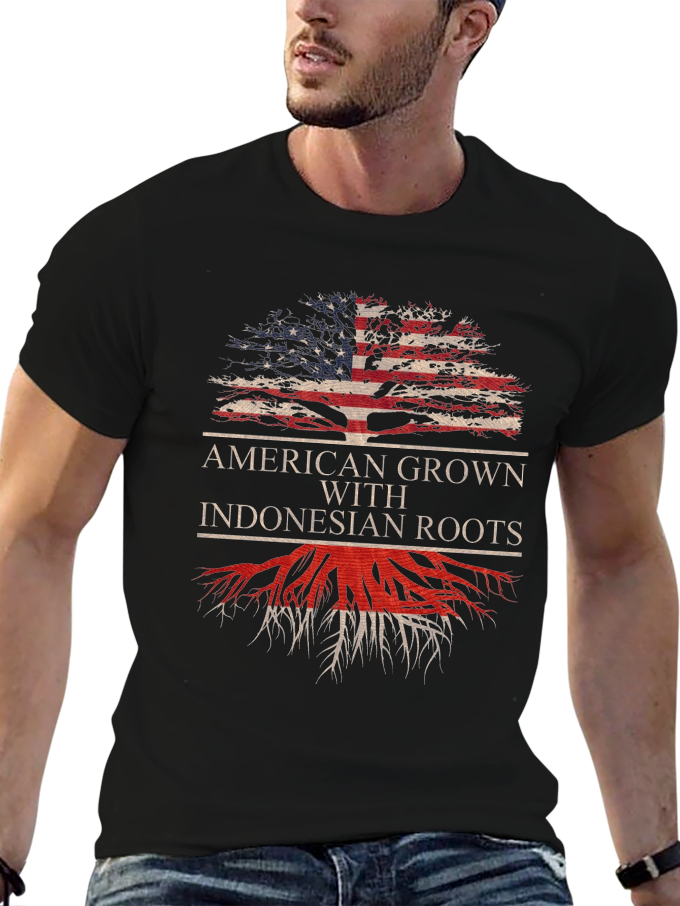 American Grown Indonesian Roots Graphic Tee