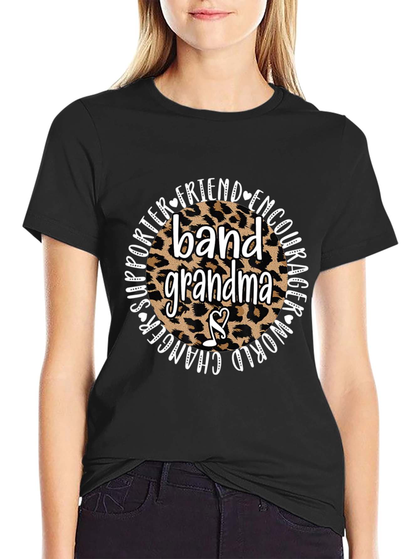 Band Grandma Leopard Print T-Shirt