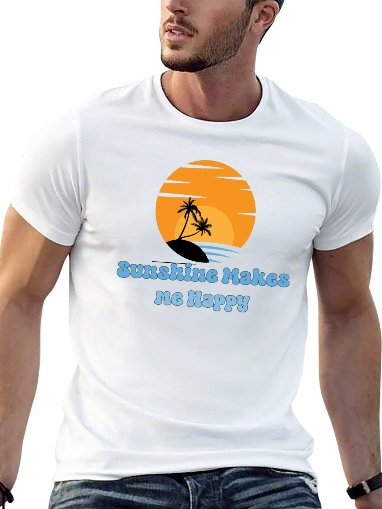 Sunshine Makes Me Happy Graphic T-Shirt
