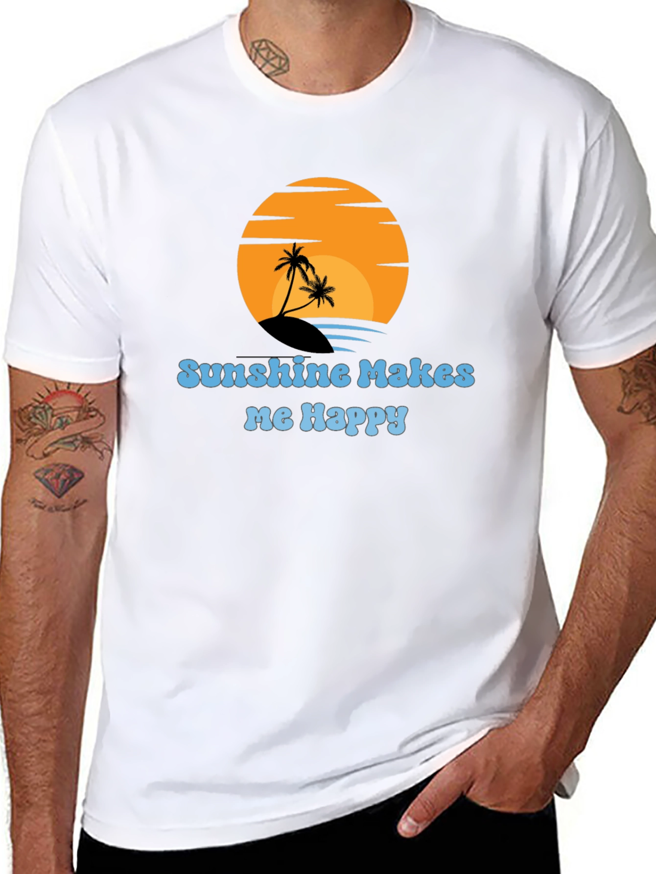 Sunshine Makes Me Happy Graphic T-Shirt
