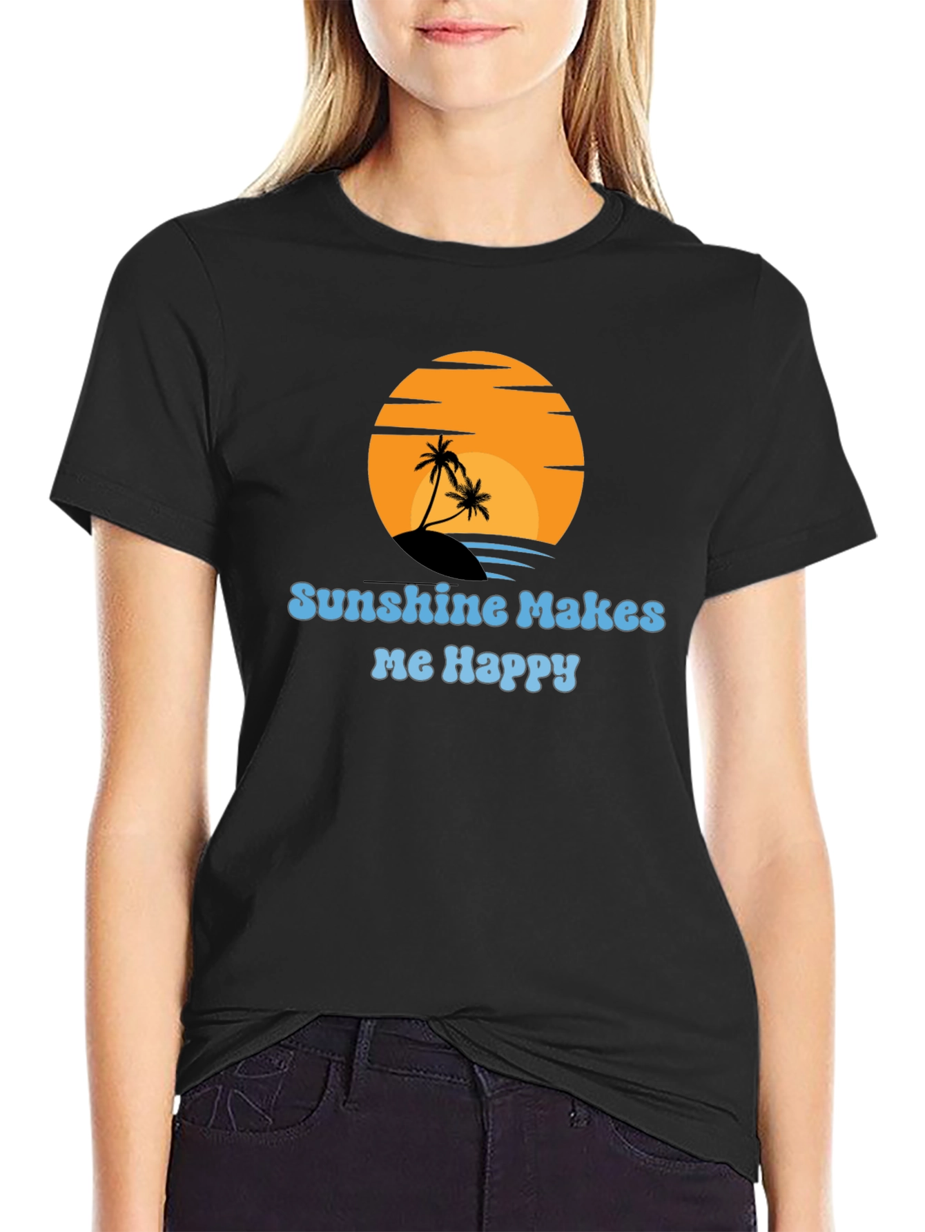 Sunshine Makes Me Happy Graphic T-Shirt