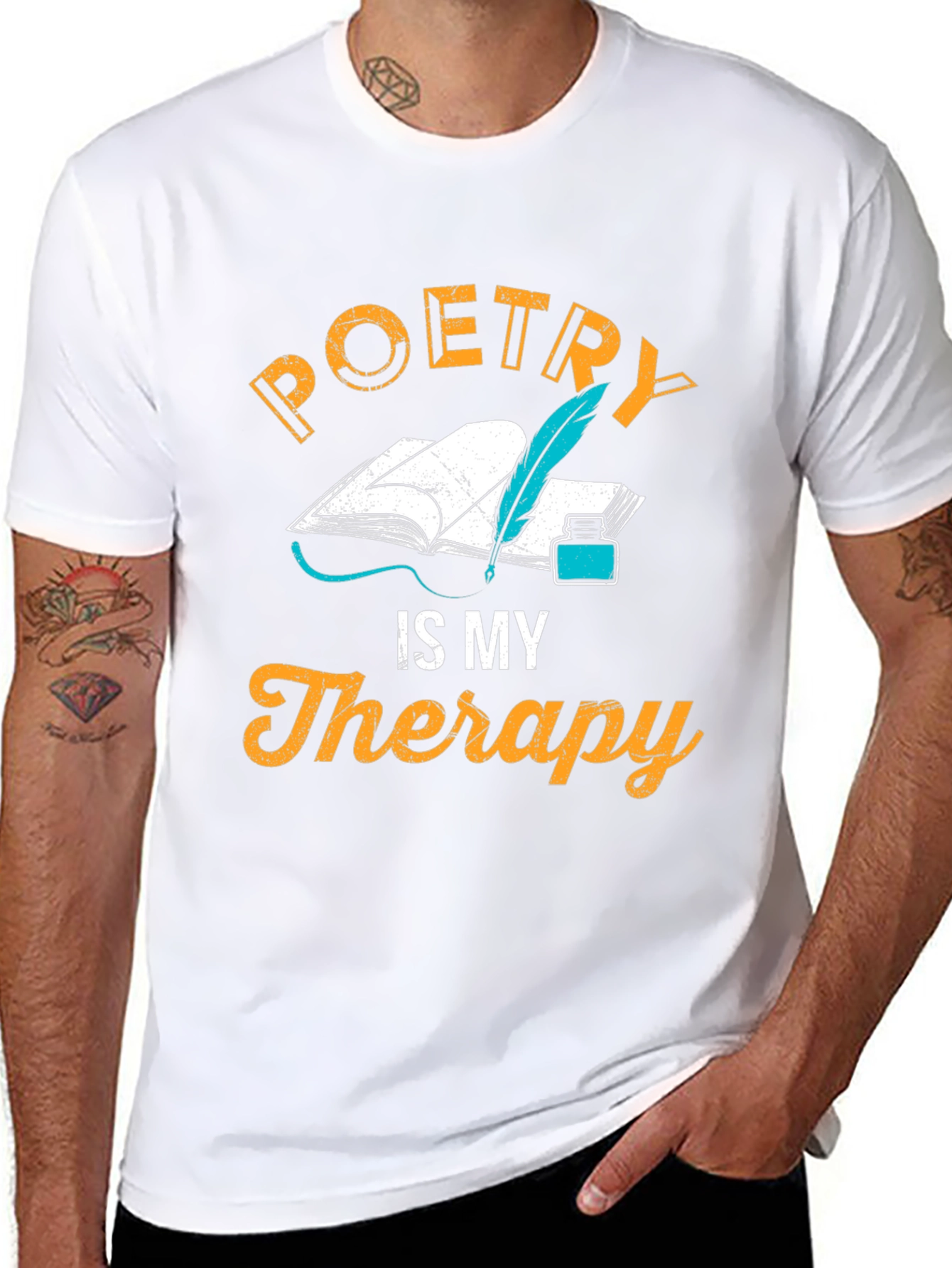 Poetry is My Therapy T-Shirt - Writers Gift