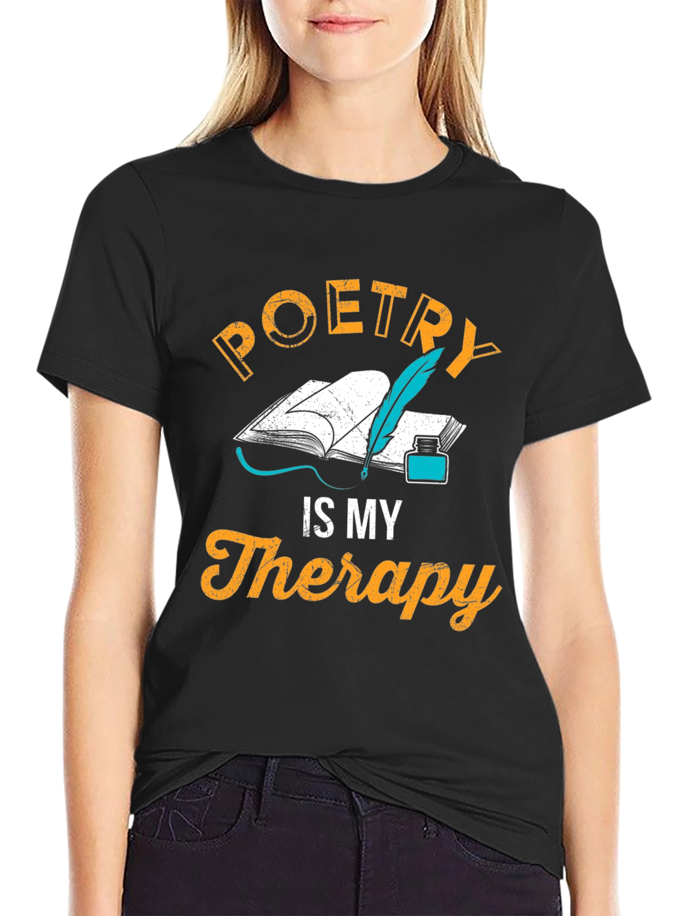 Poetry is My Therapy T-Shirt - Writers Gift