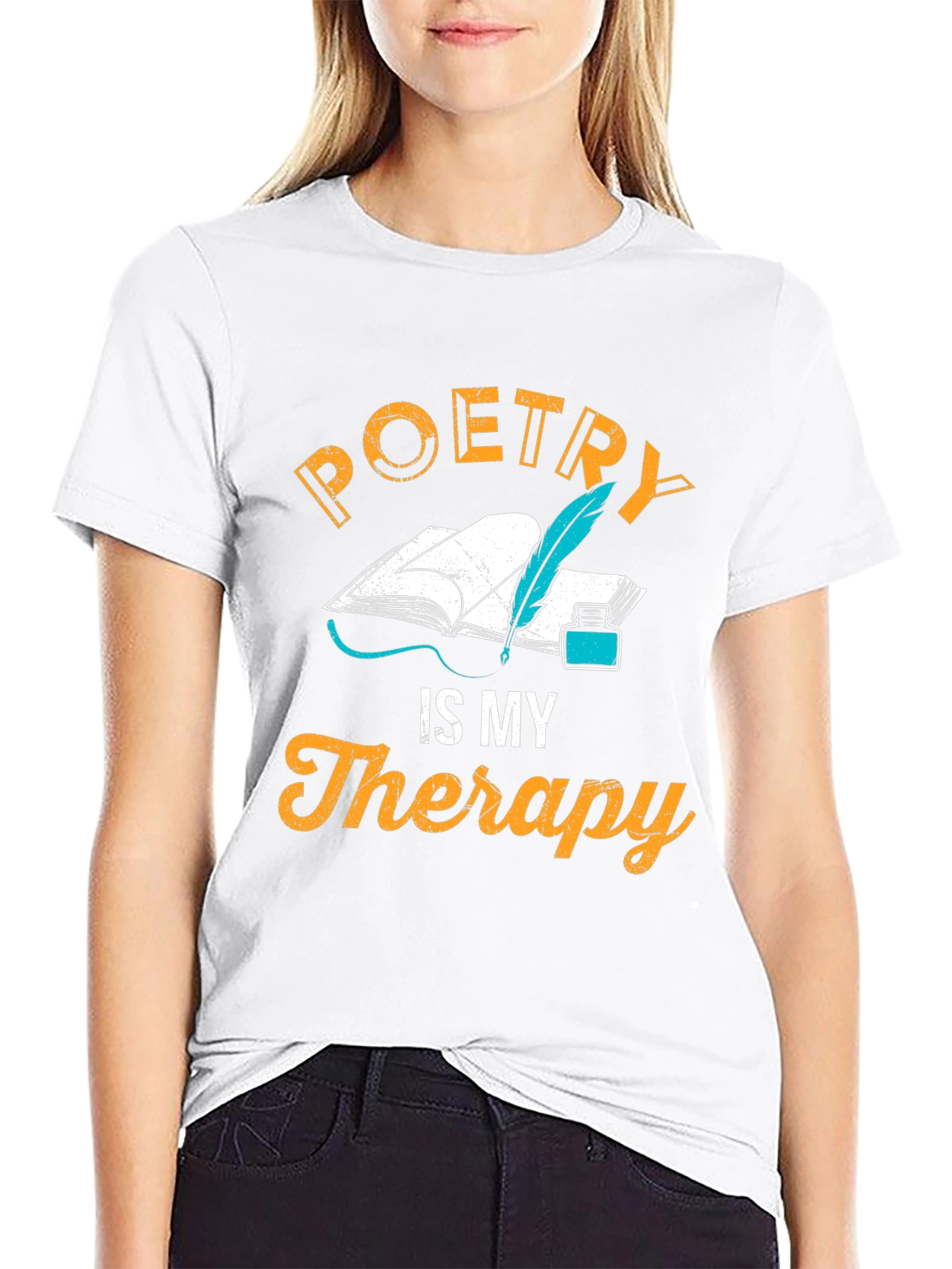 Poetry is My Therapy T-Shirt - Writers Gift