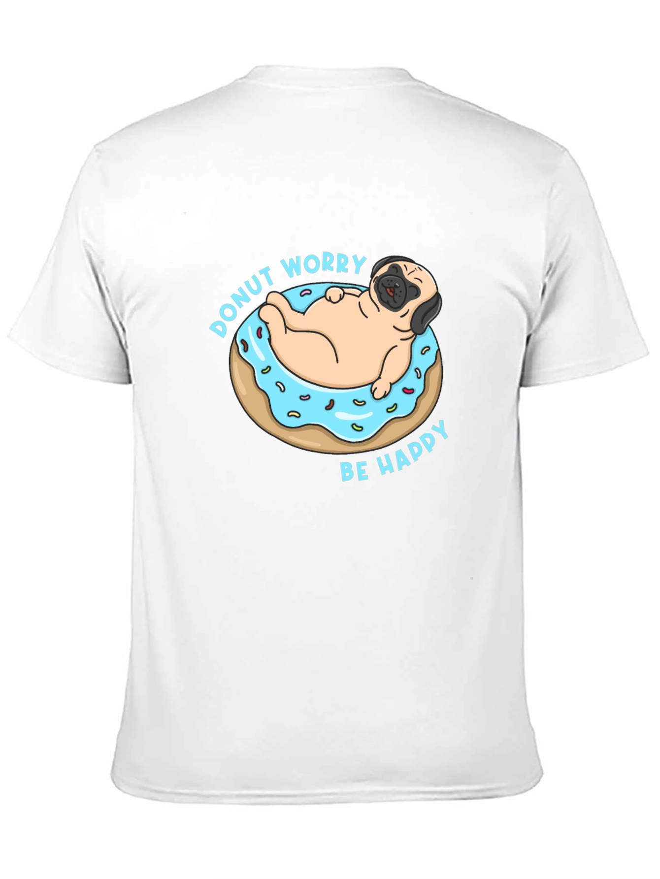 Donut Worry Pug Graphic Tee