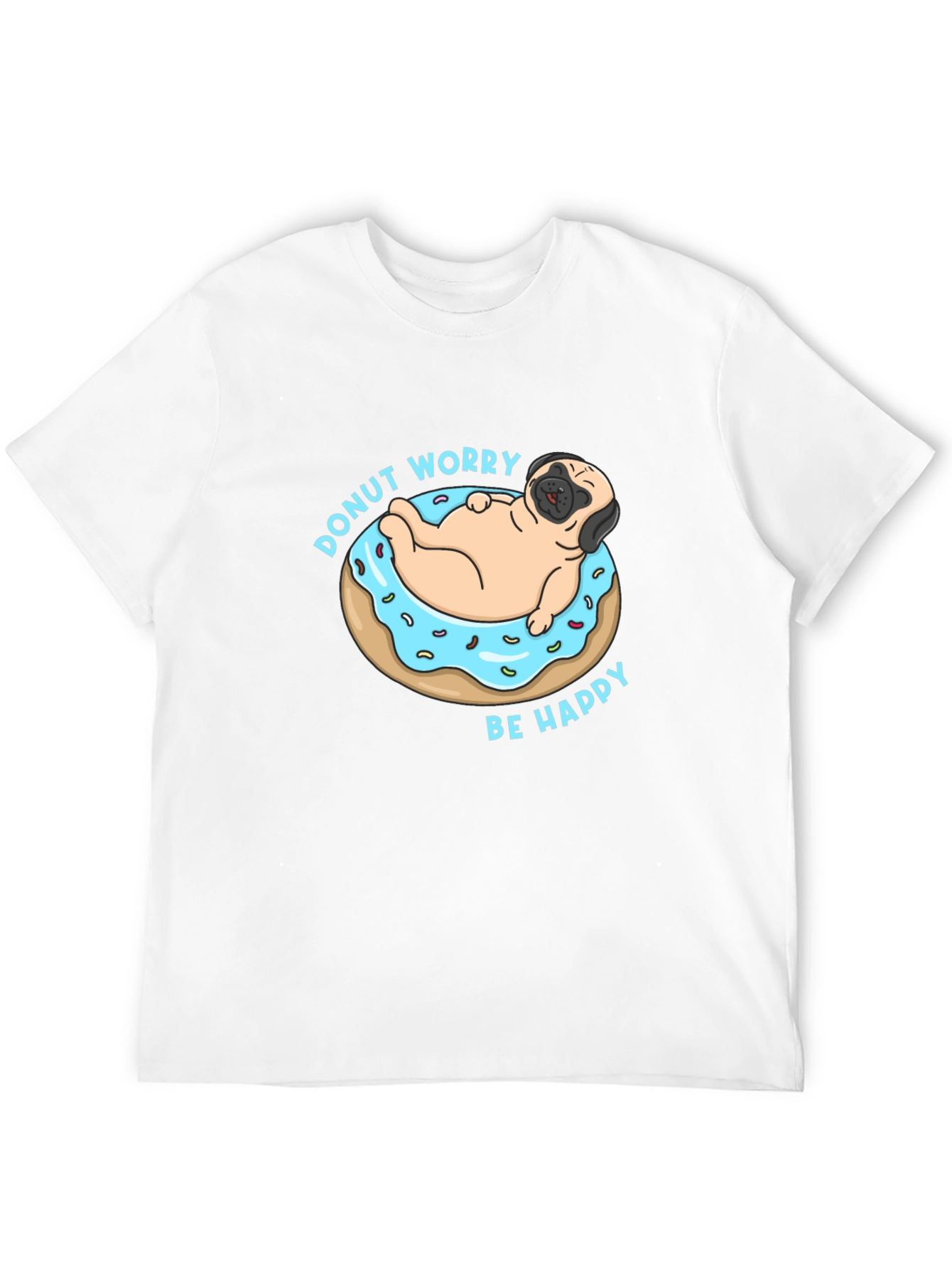 Donut Worry Pug Graphic Tee