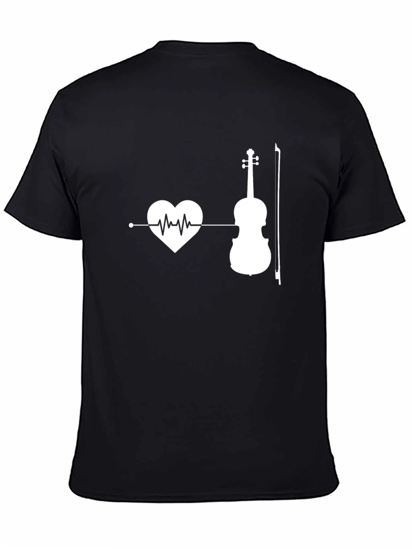 Heartbeat Violin Graphic T-Shirt