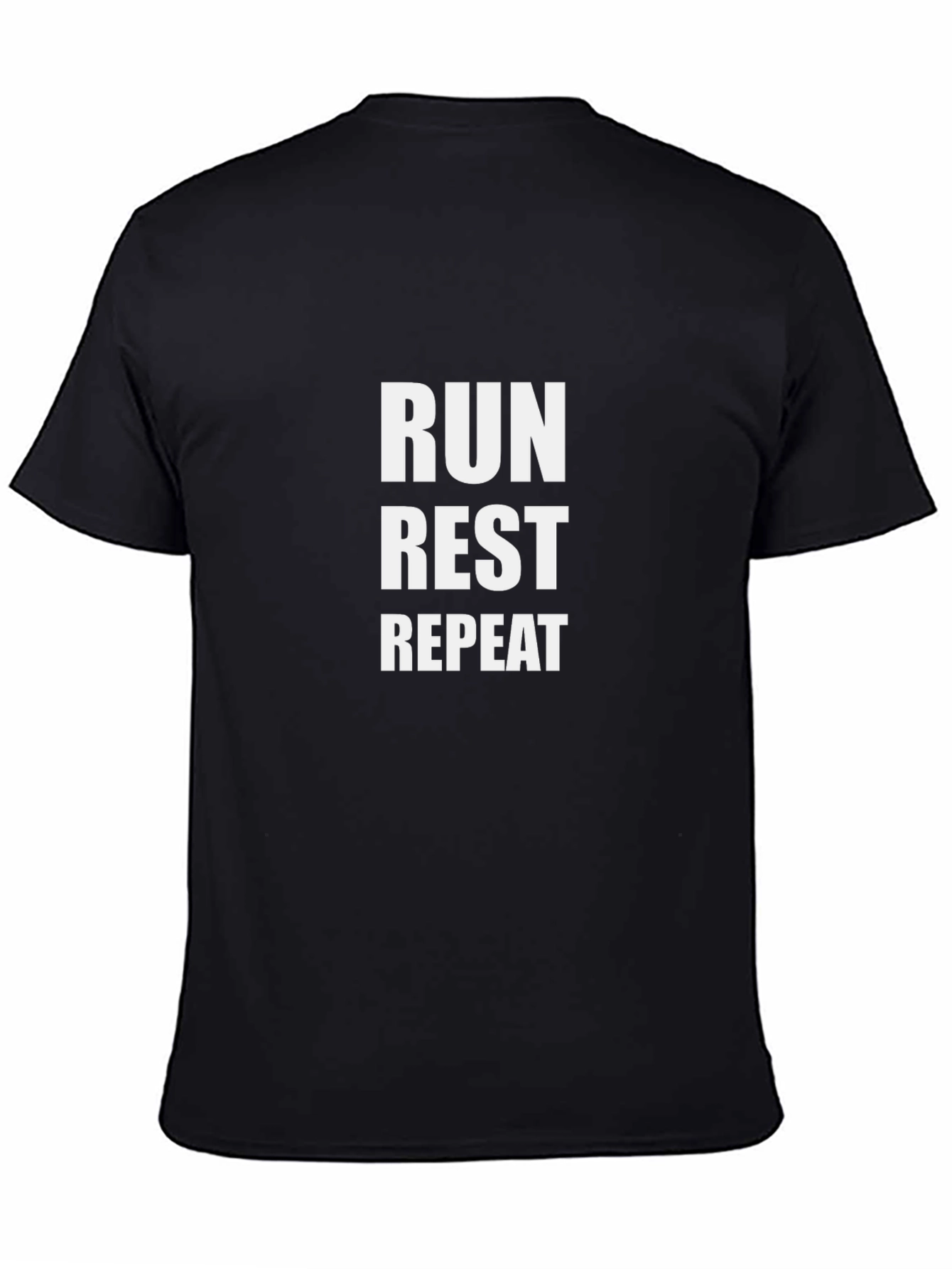 Run Rest Repeat Black T-Shirt