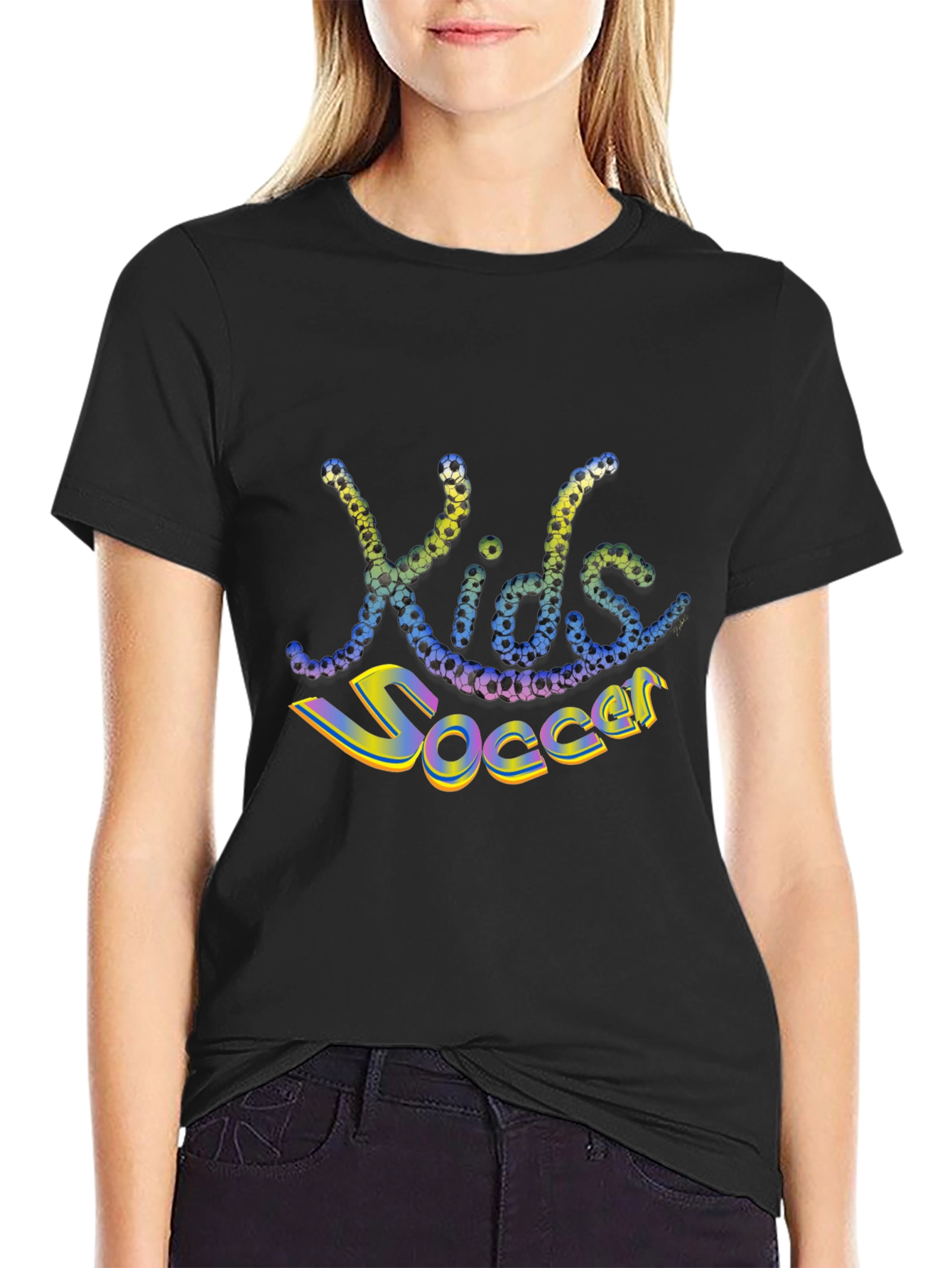 Kids Soccer Black T-Shirt