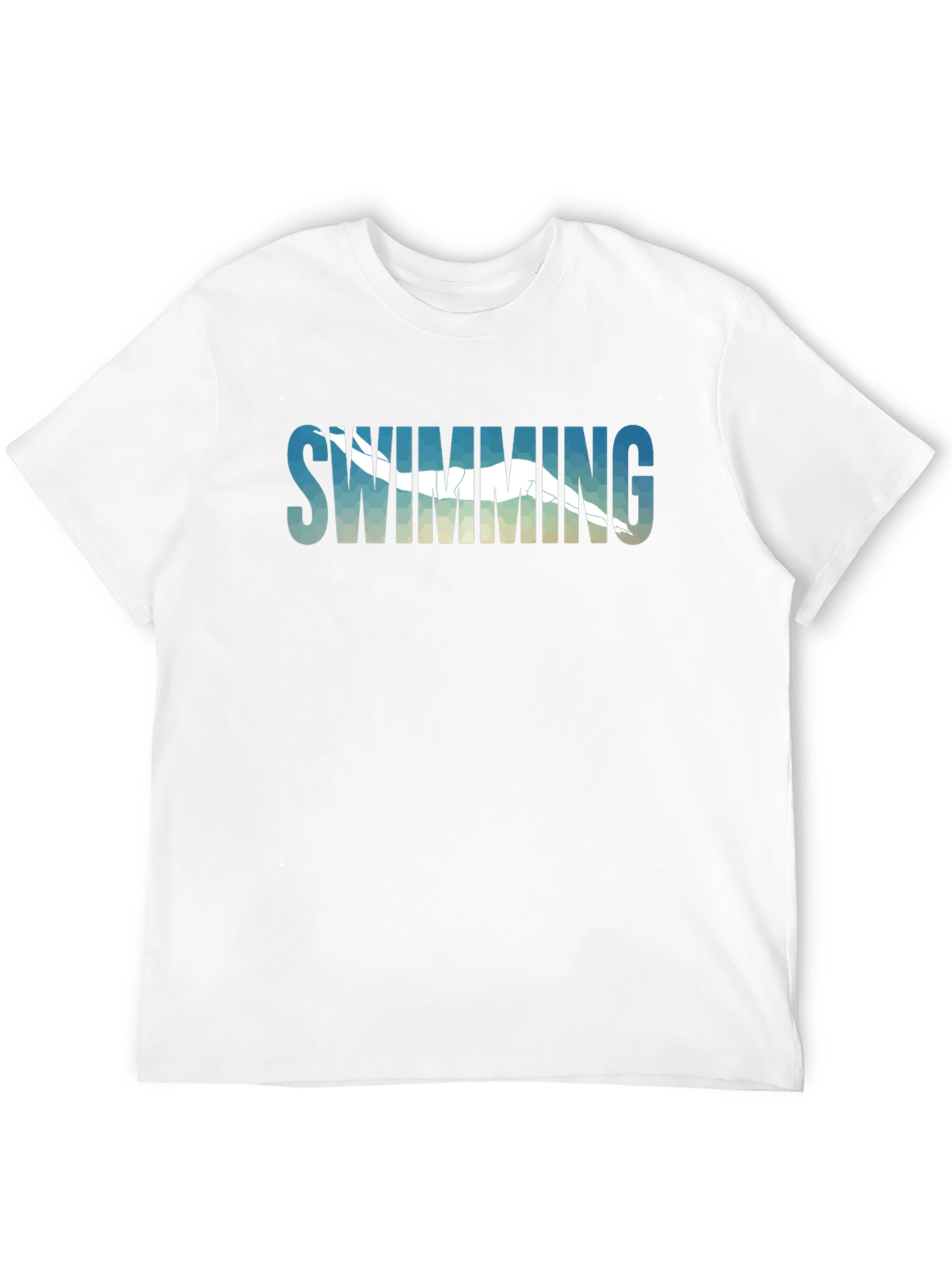Swimming Graphic Tee - Black Cotton T-Shirt