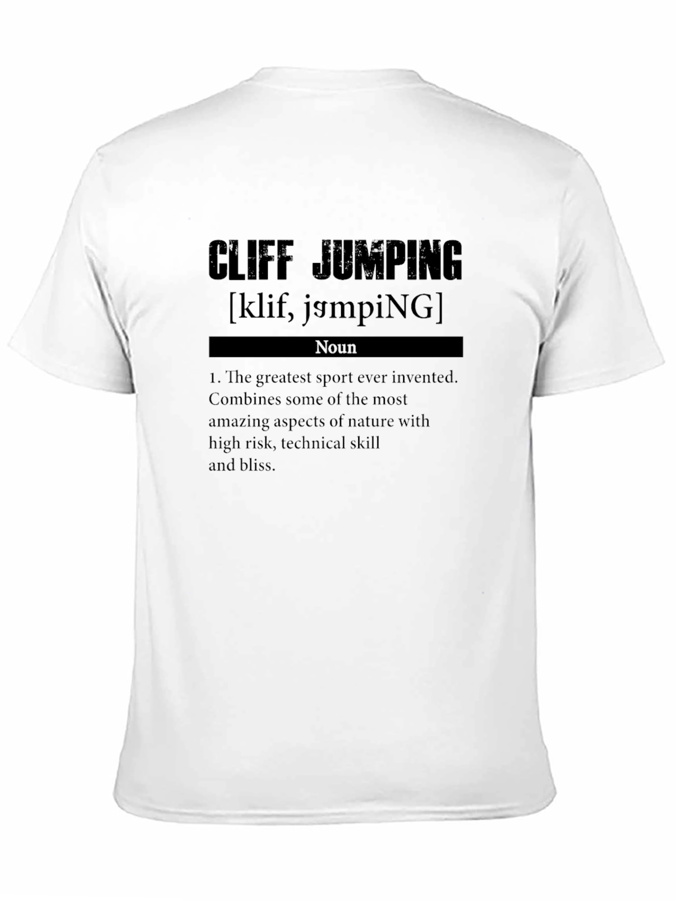 Cliff Jumping Definition T-Shirt - Black