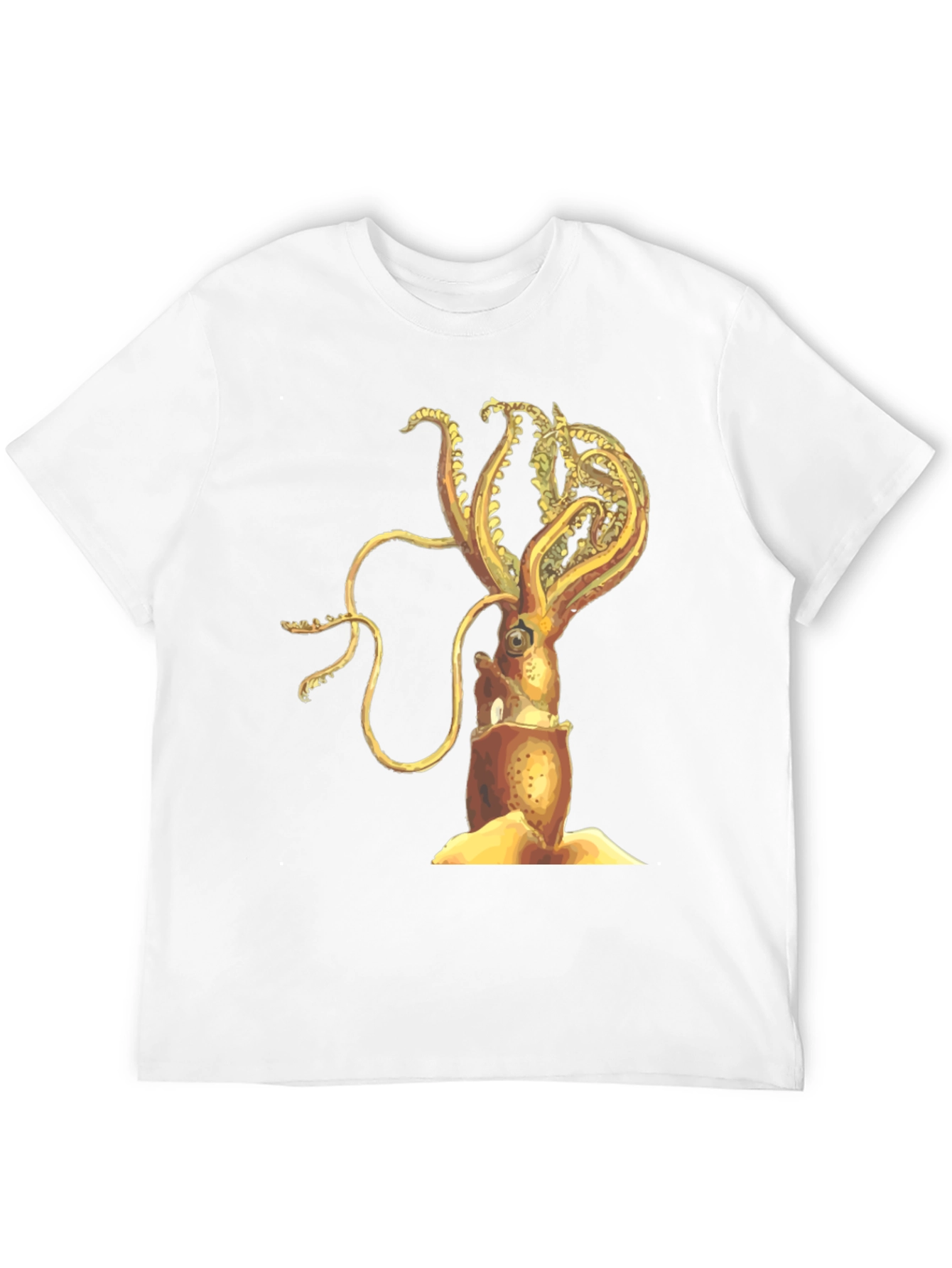Squid Graphic Tee - Black Cotton Blend