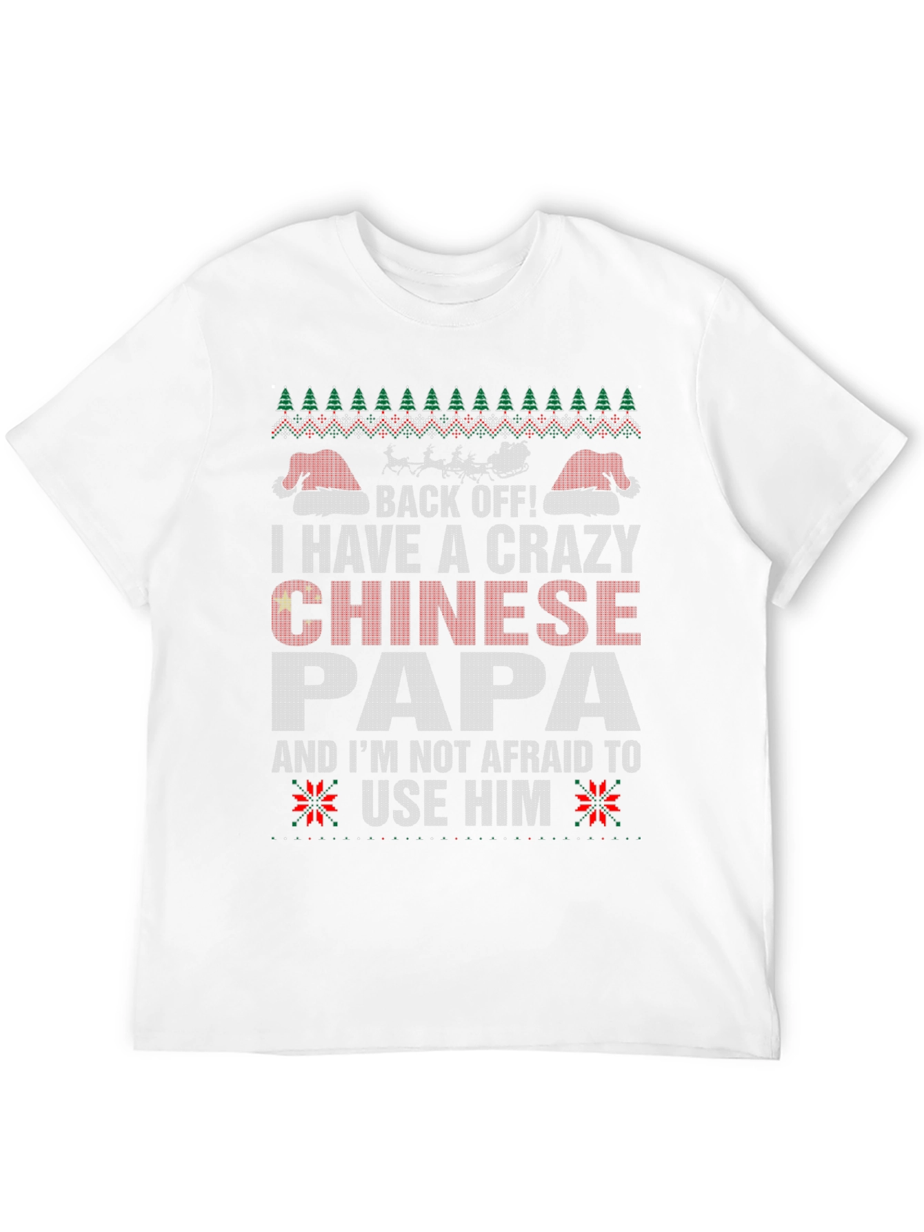 Crazy Chinese Papa Christmas T-Shirt