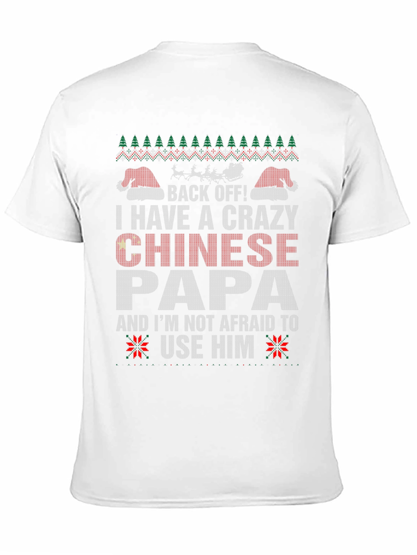 Crazy Chinese Papa Christmas T-Shirt