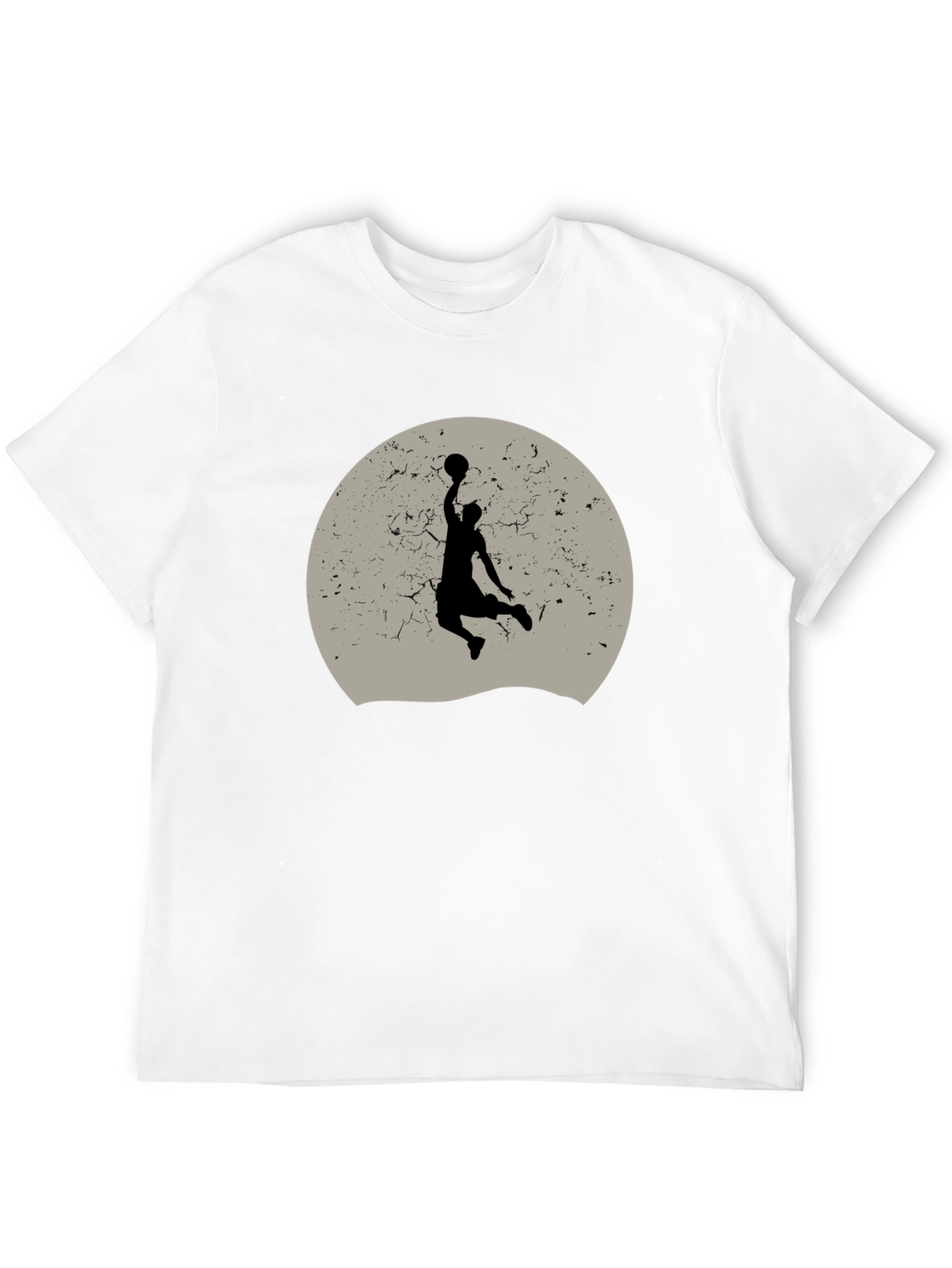 Basketball Silhouette Graphic T-Shirt - Black