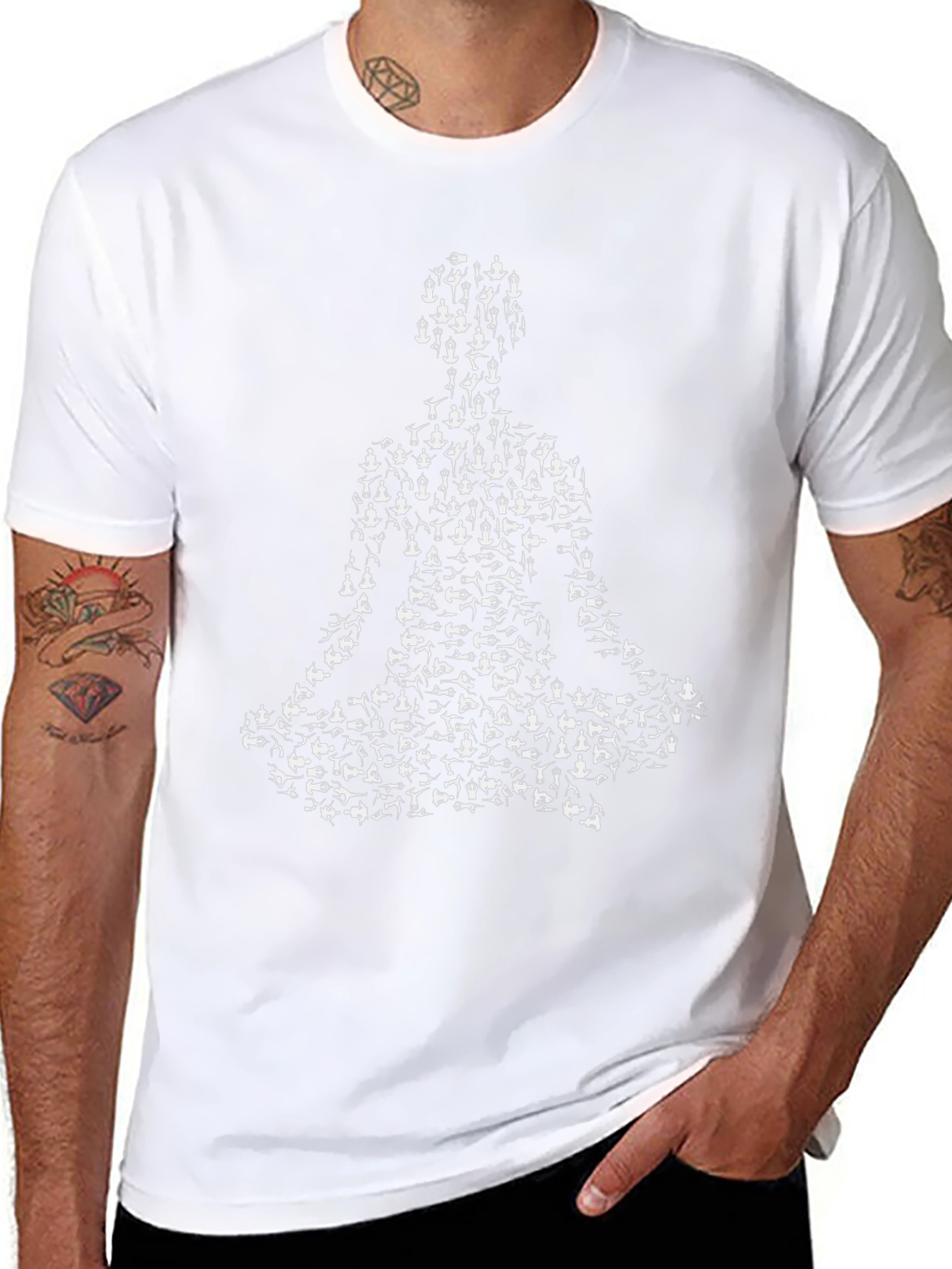 Yoga Pose Silhouette T-Shirt - Meditation & Fitness